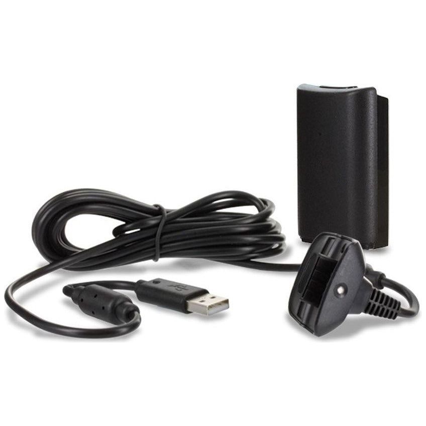 Kit de carga y juego para mando - Xbox 360 (NEGRO)