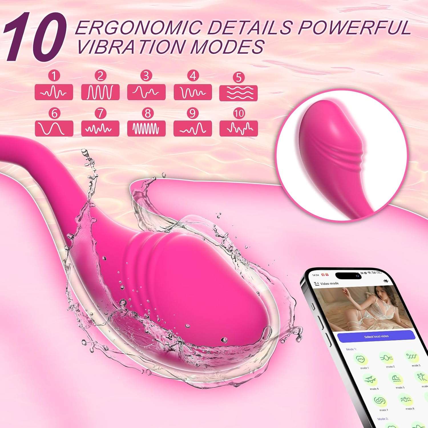 SyncVibe App Control Discreet Egg Vibrator