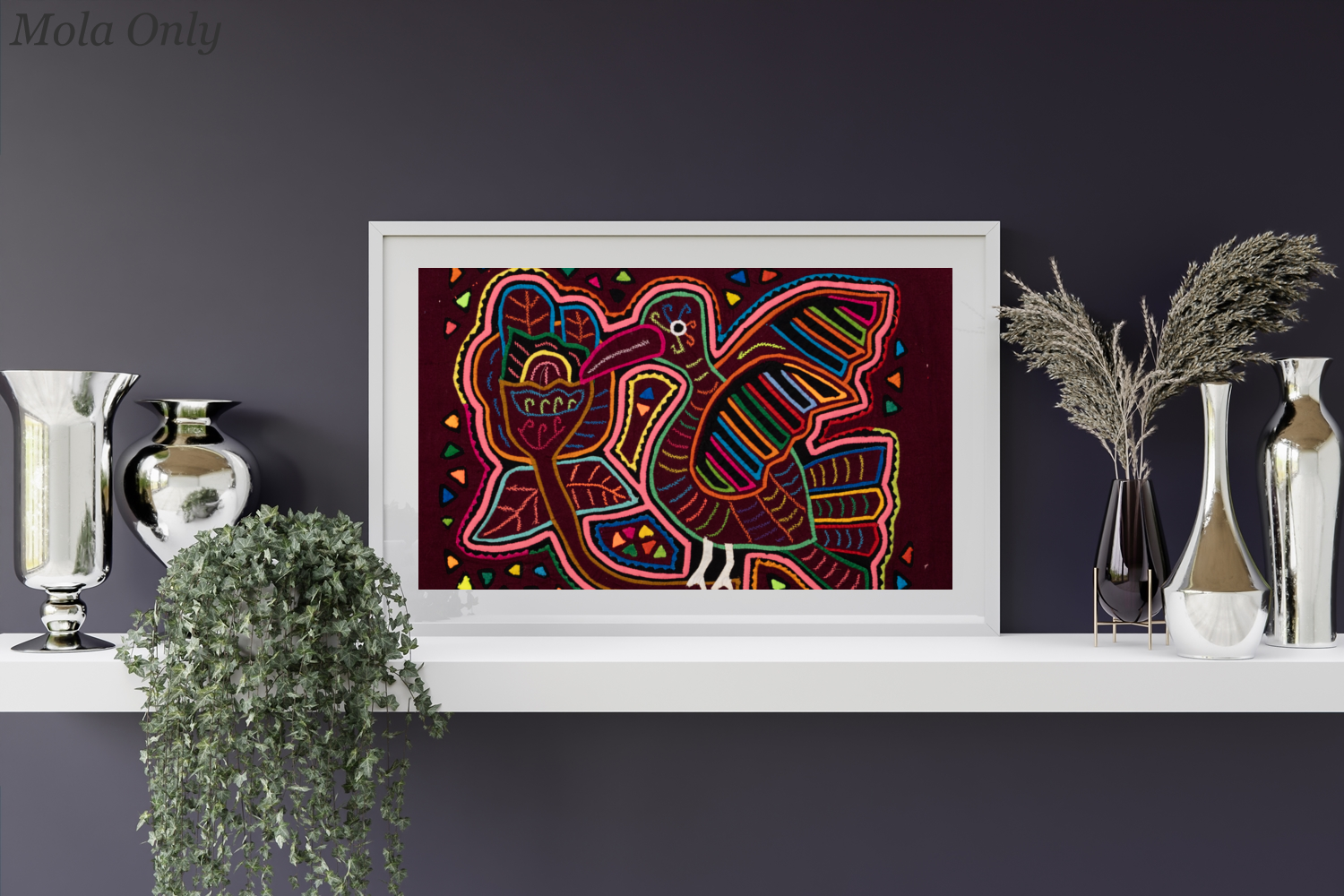Flower Big Beak Bird Maroon Mola