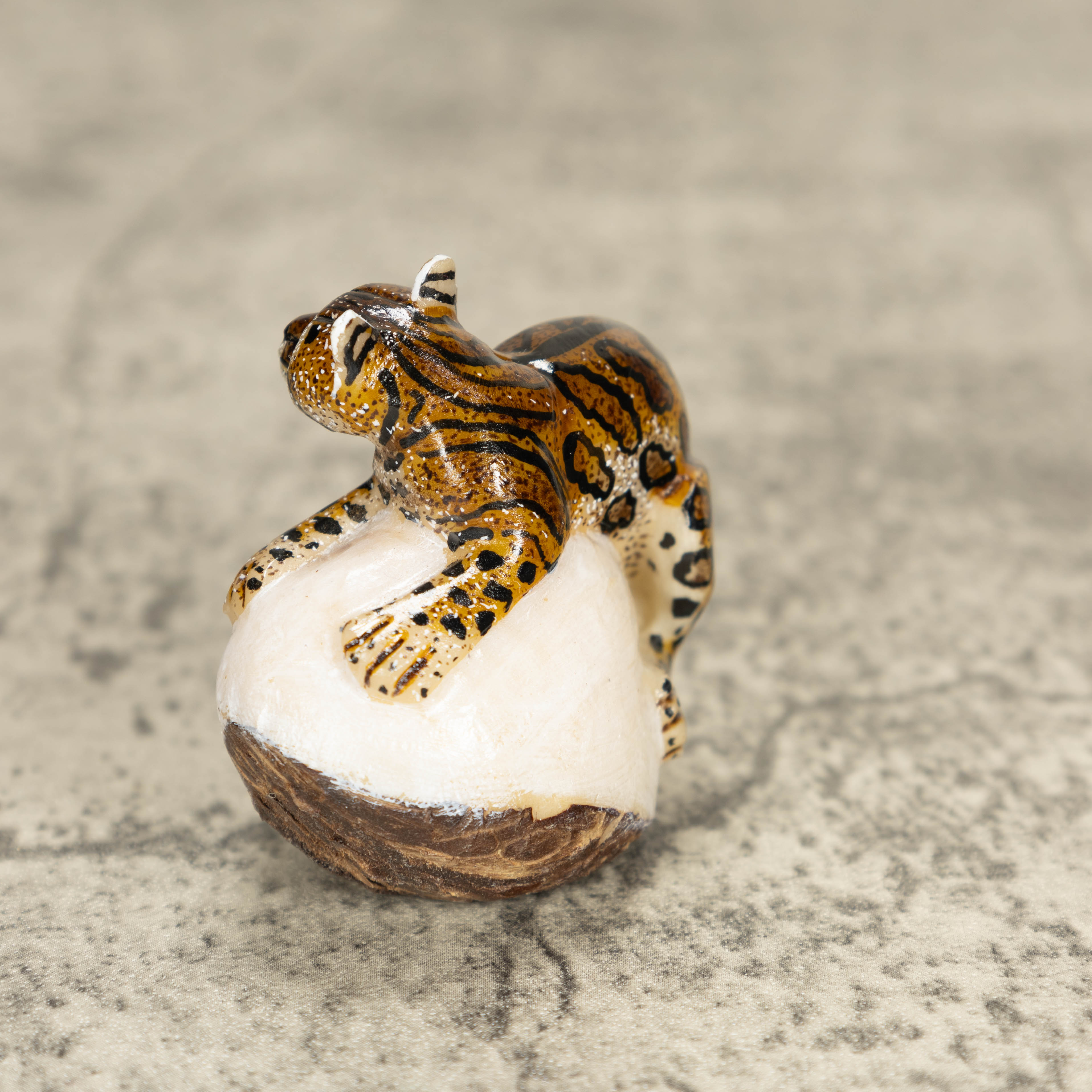 Jaguar Tagua Nut Carving