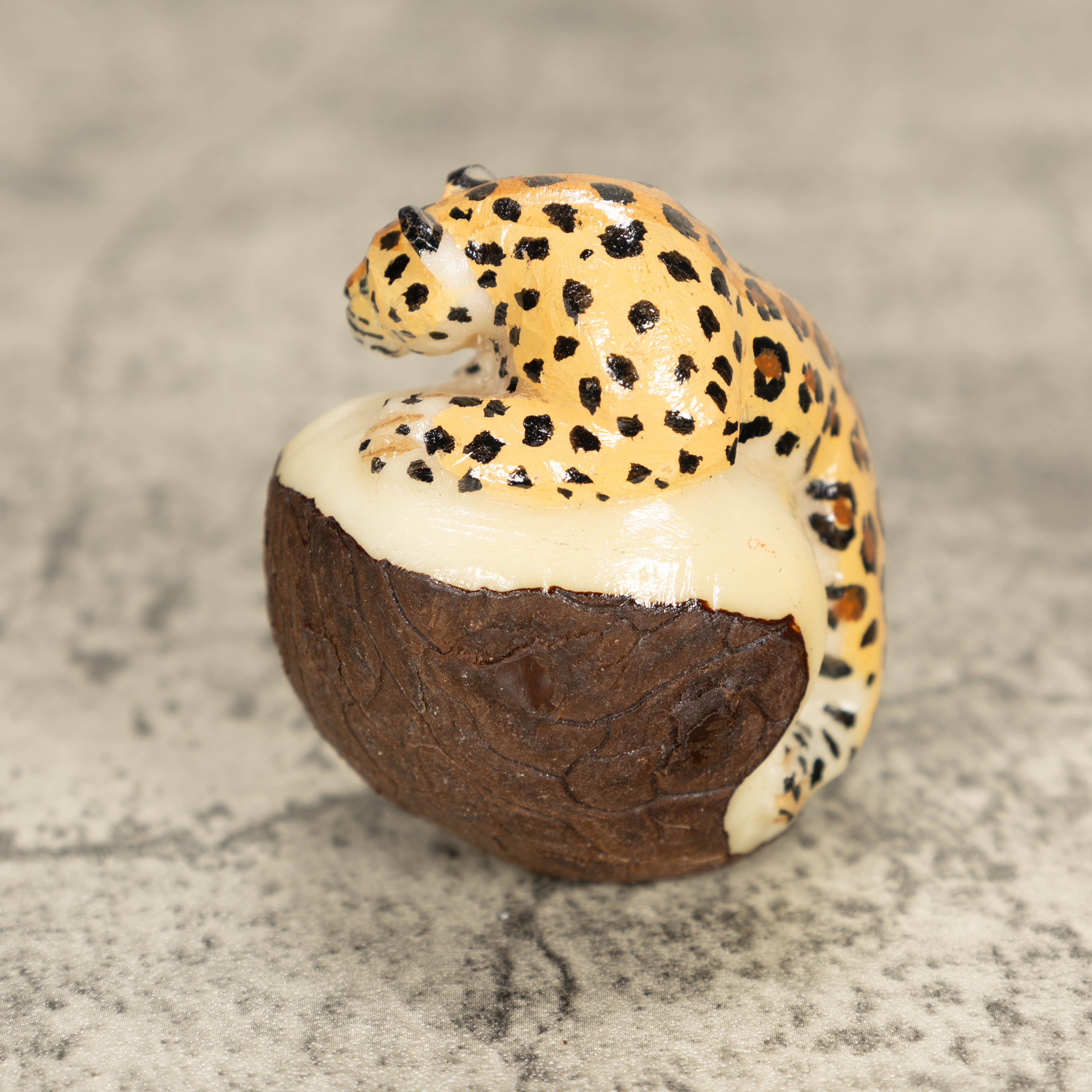 Jaguar Tagua Nut Carving