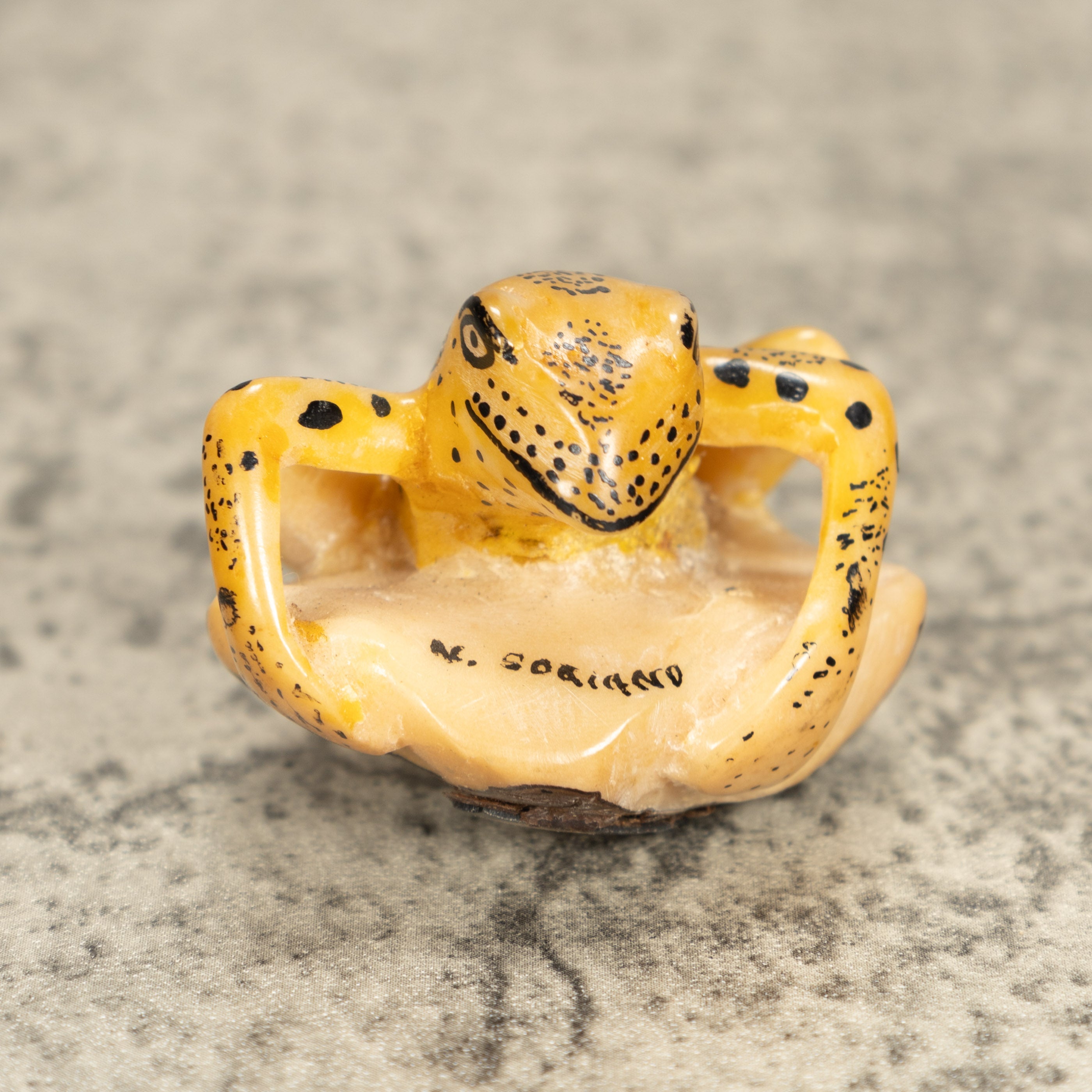 Vintage Frog Tagua Nut Carving
