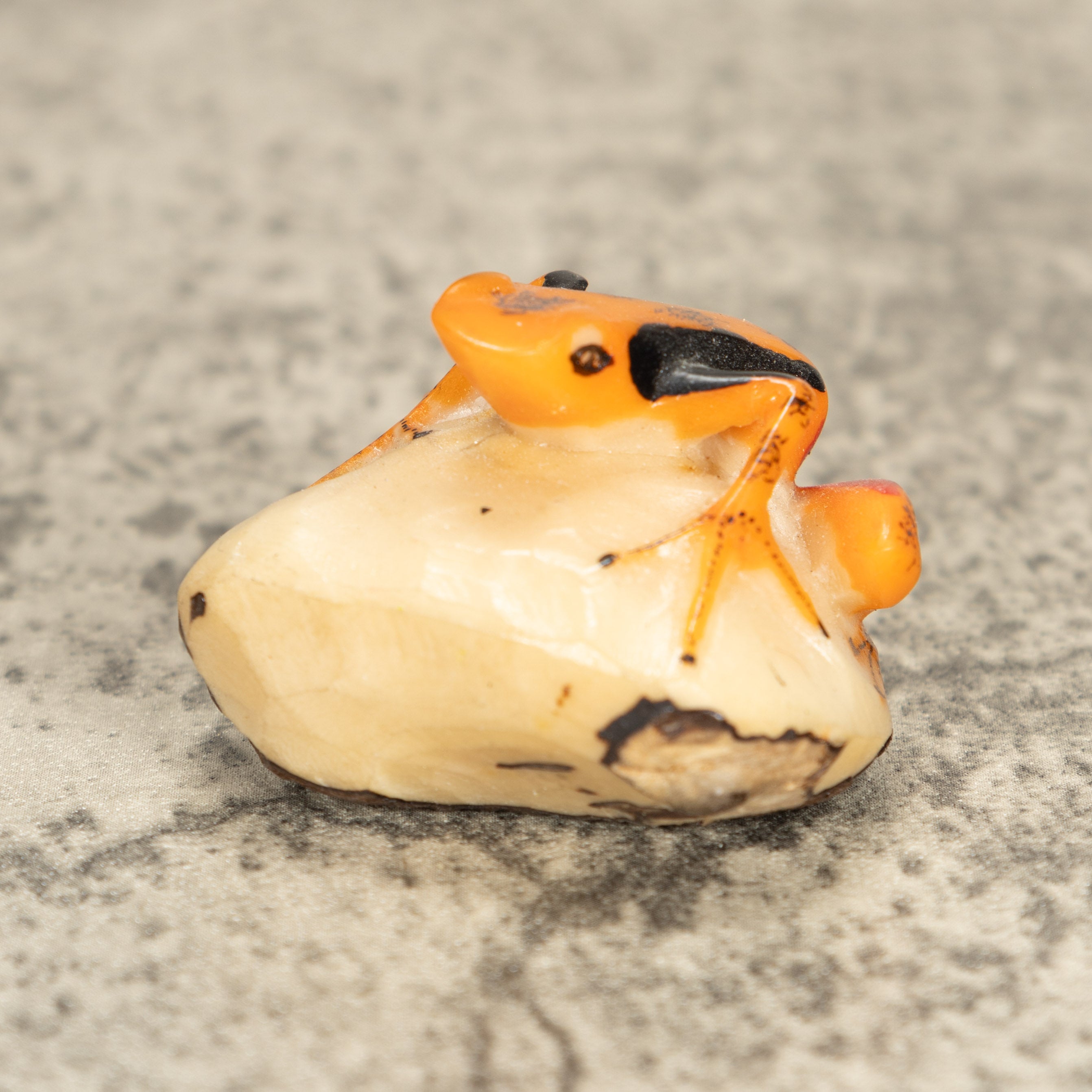 Vintage Poison Dart Tagua Nut Carving