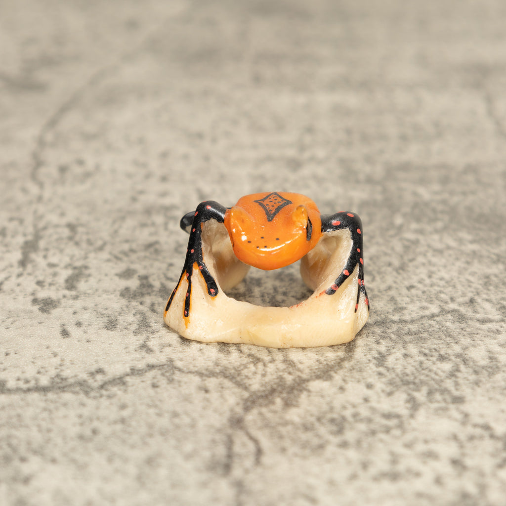 Vintage Poison Dart Tagua Nut Carving