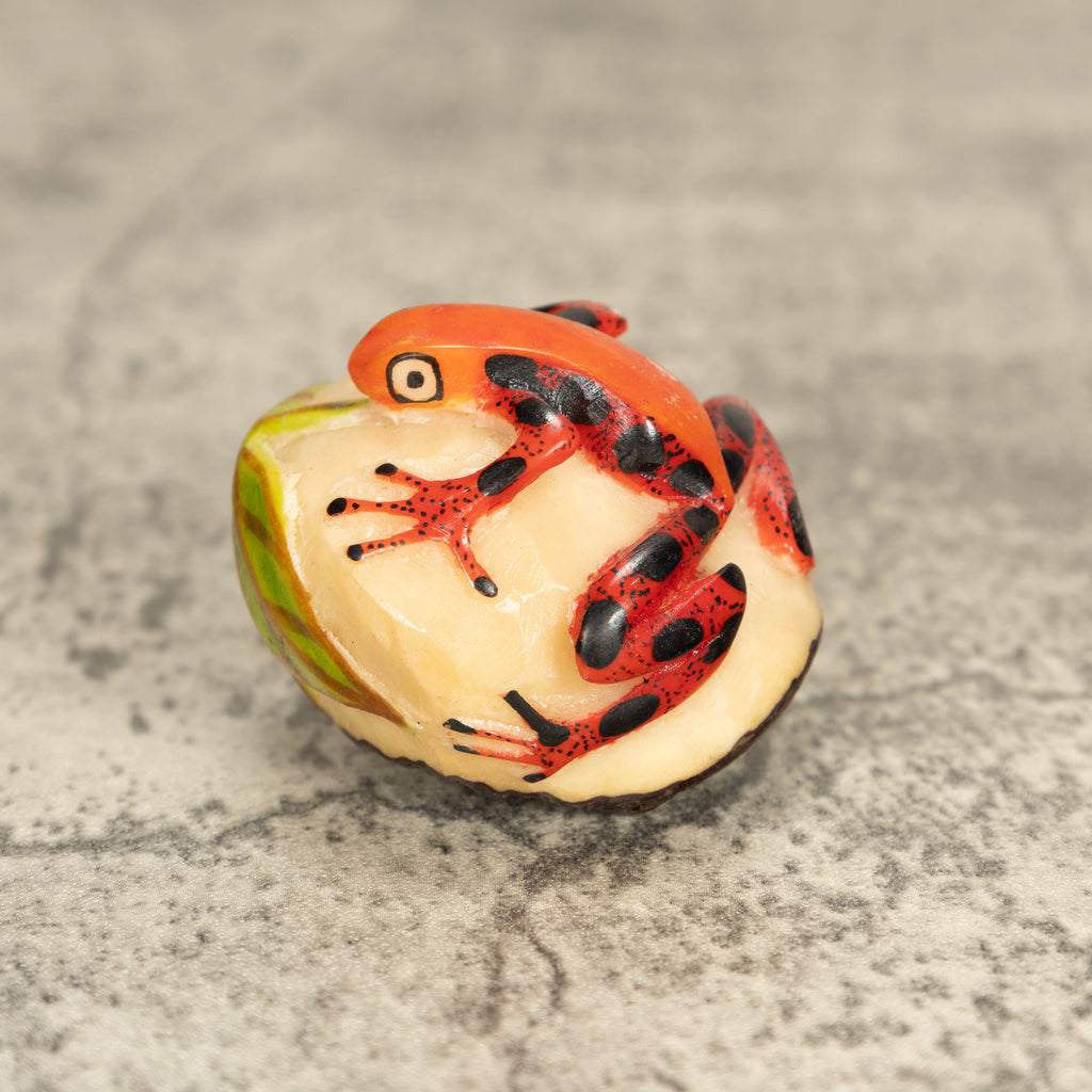 Vintage Poison Dart Tagua Nut Carving