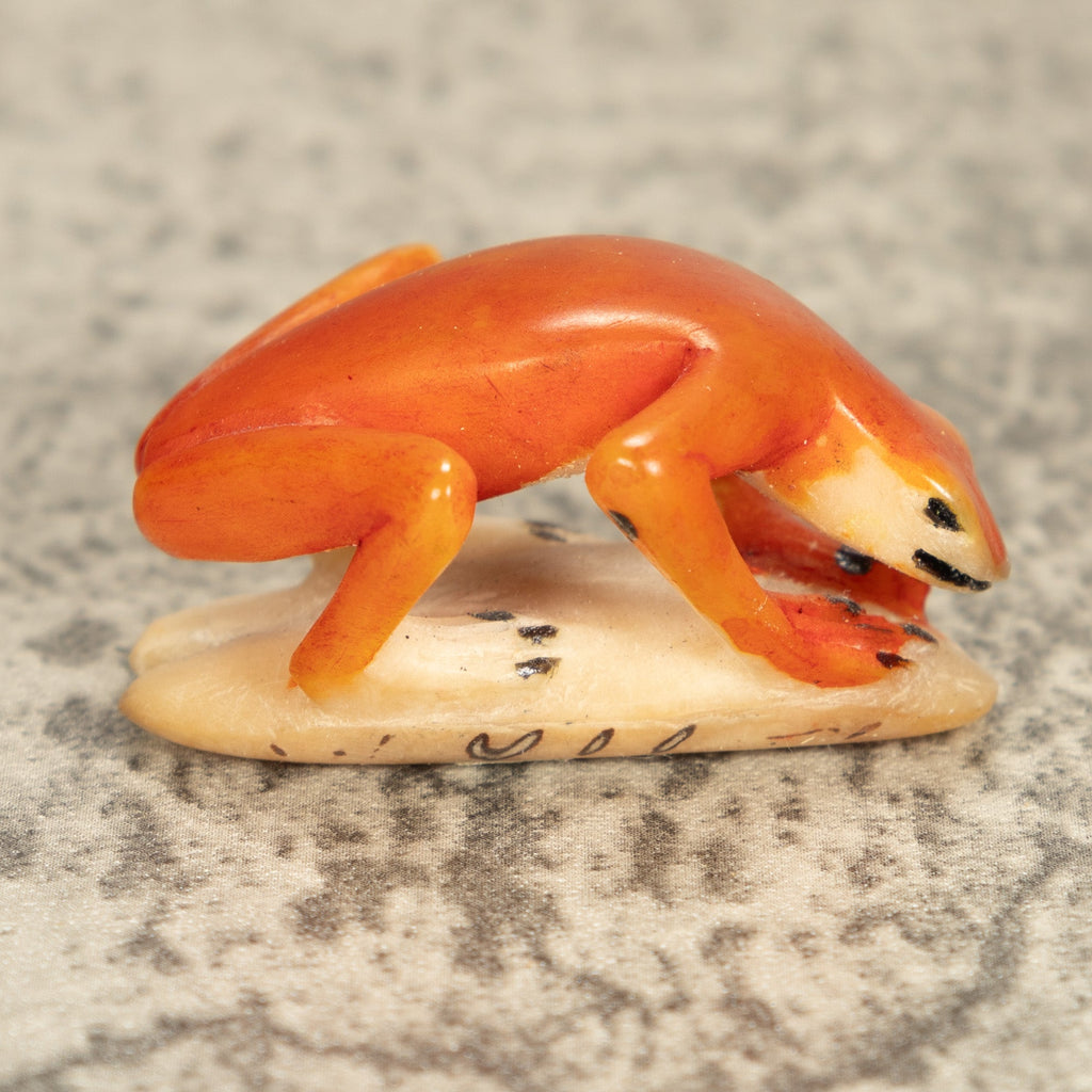 Vintage Poison Dart Tagua Nut Carving