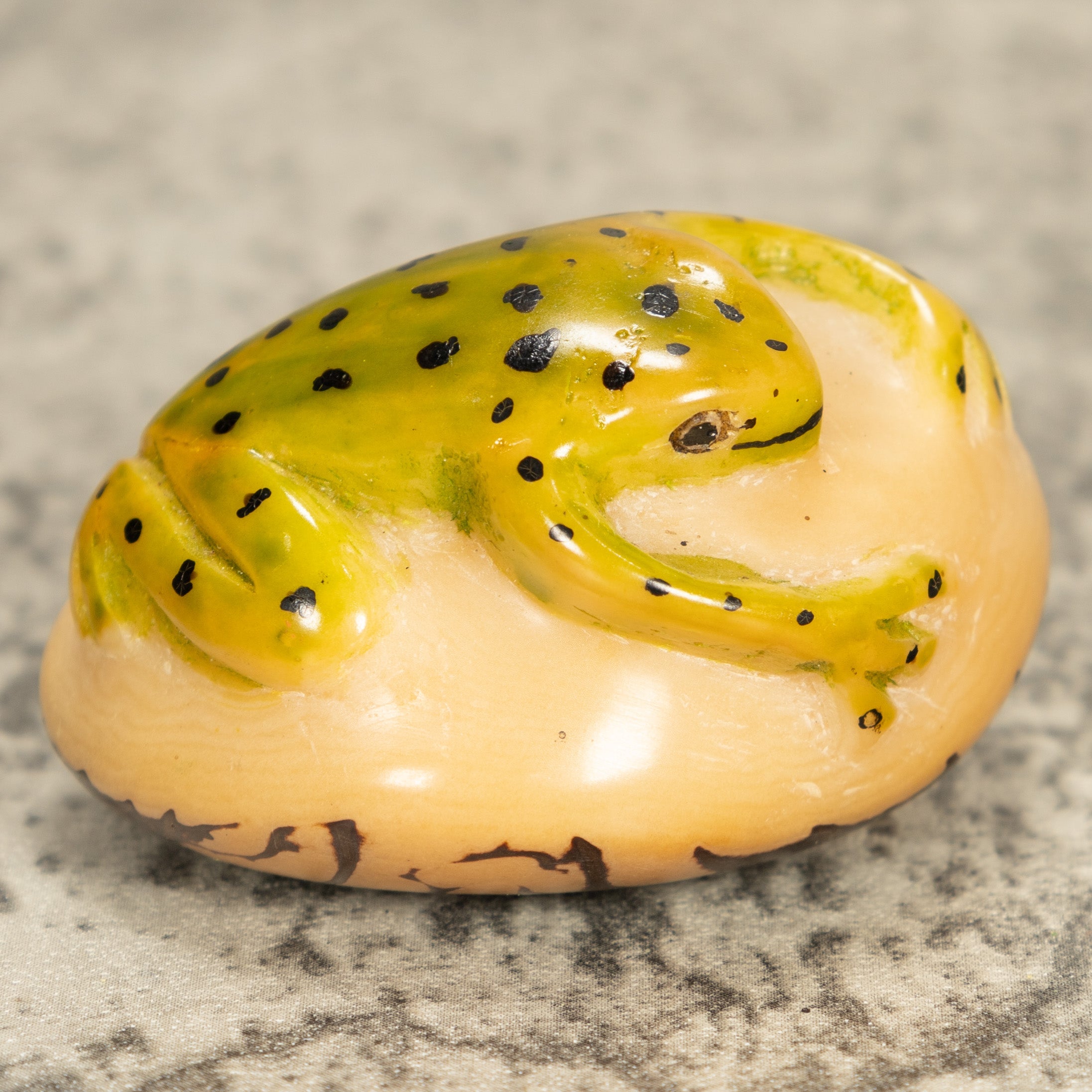 Vintage Poison Dart Tagua Nut Carving