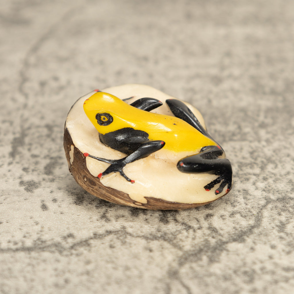 Vintage Poison Dart Tagua Nut Carving