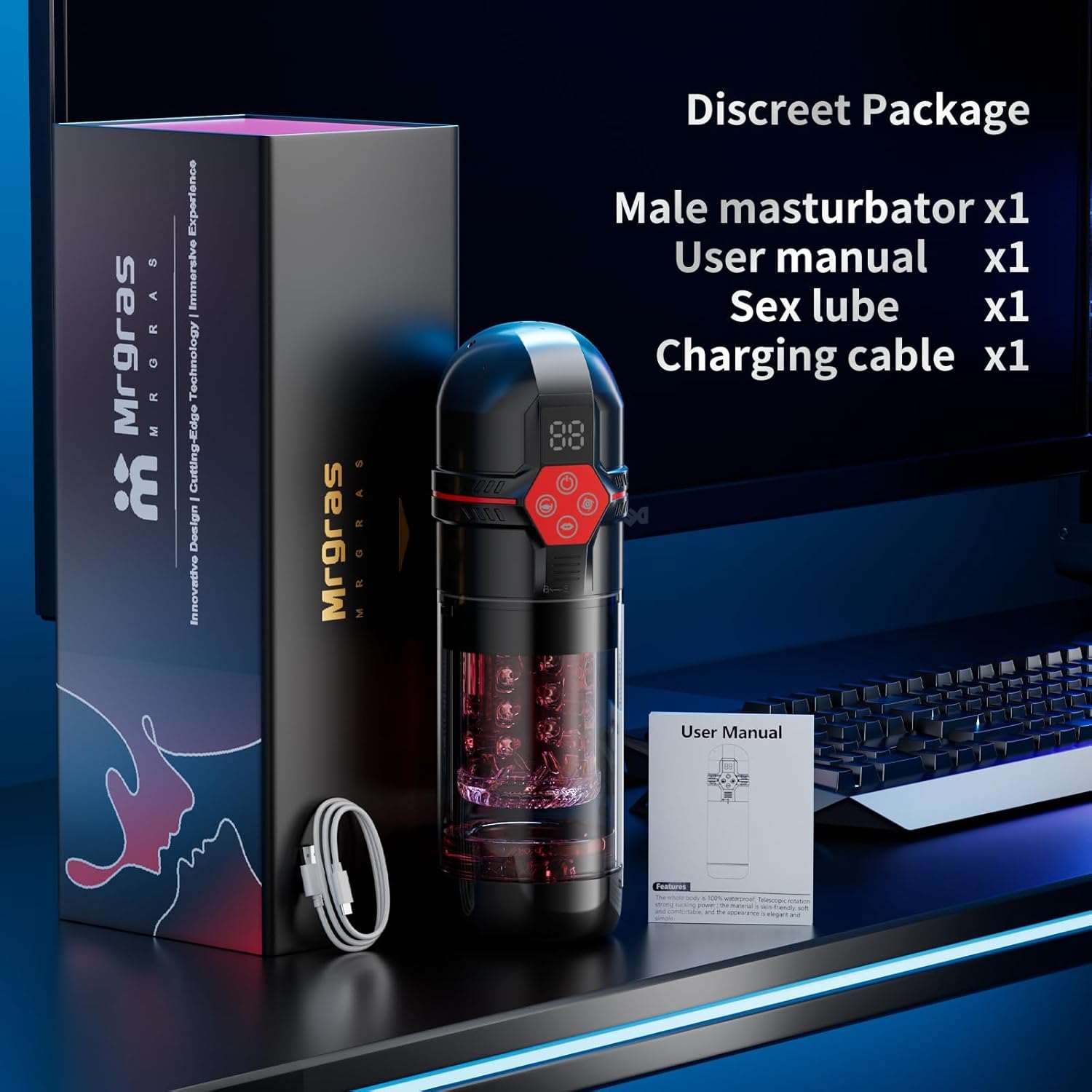 TeaseGrip 6-in1 Male Masturbator Penis Pump