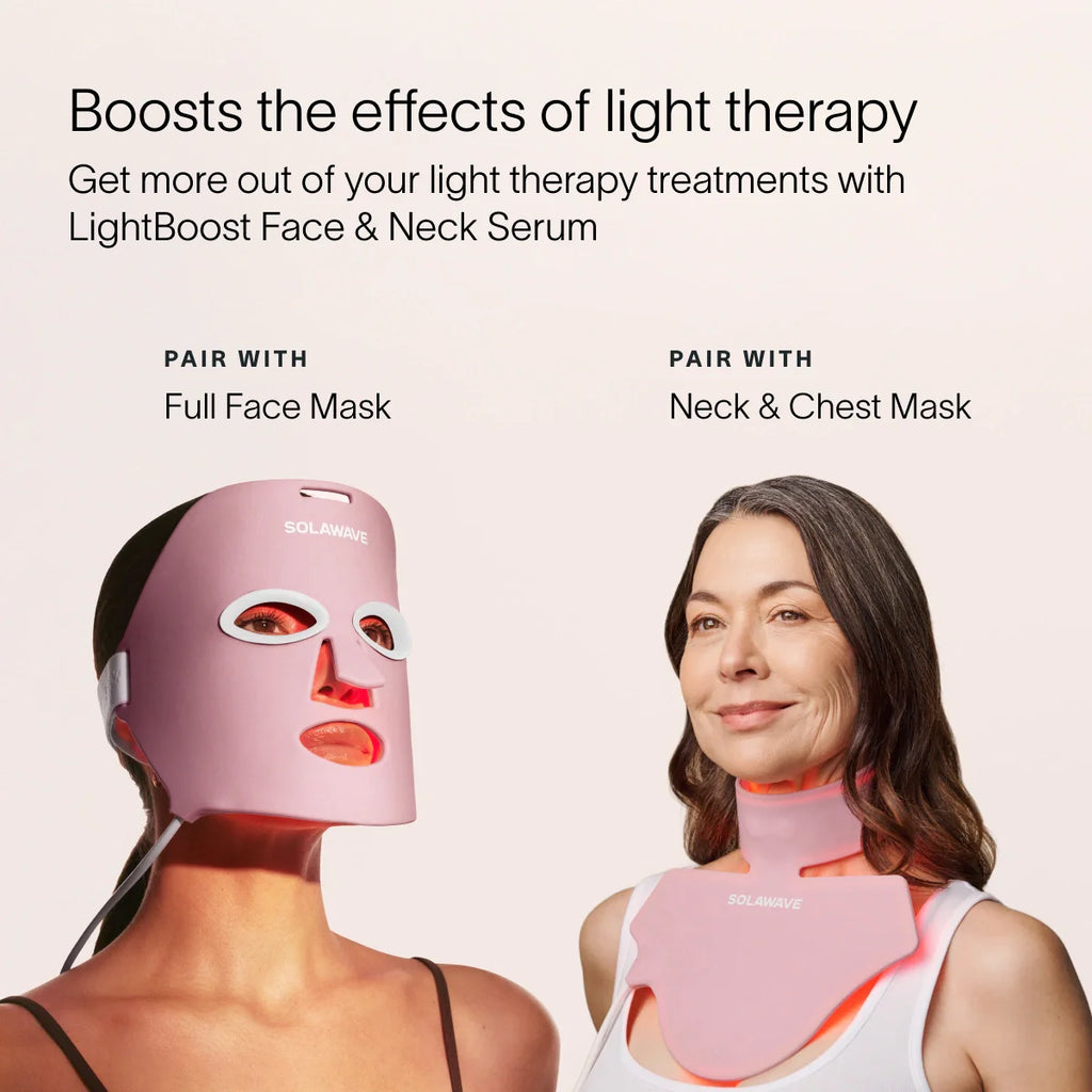 Suero facial y de cuello estimulante con terapia de luz