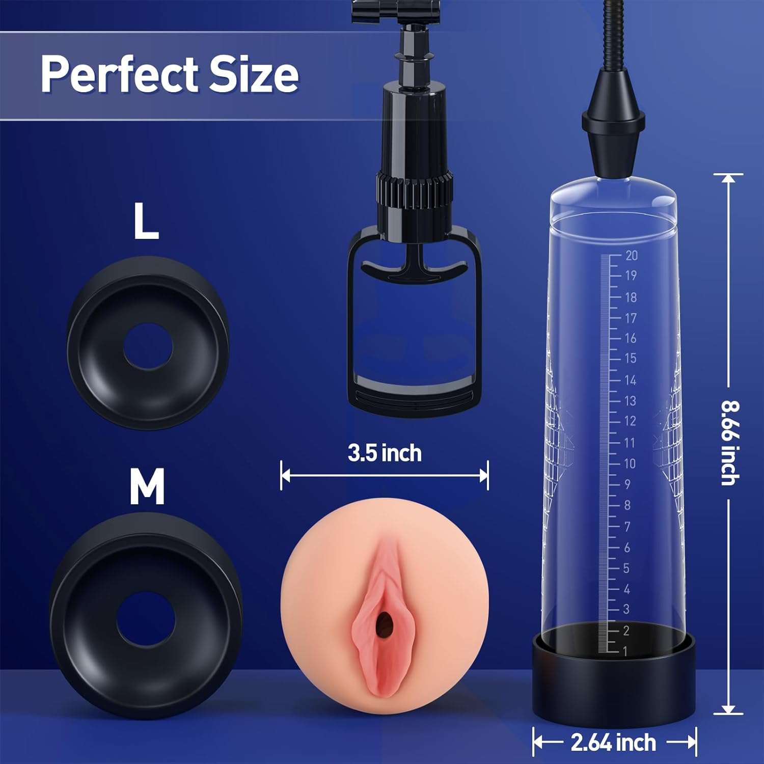 TouchLift Manual Strength Chamber Penis Pump