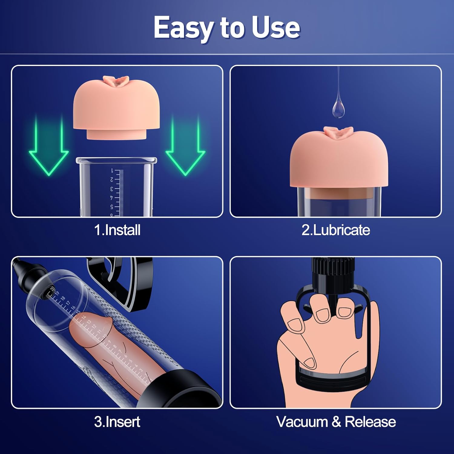 TouchLift Manual Strength Chamber Penis Pump