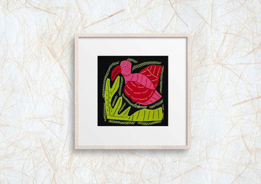 Multi-Color Parrot Bird Red And Pink Molita