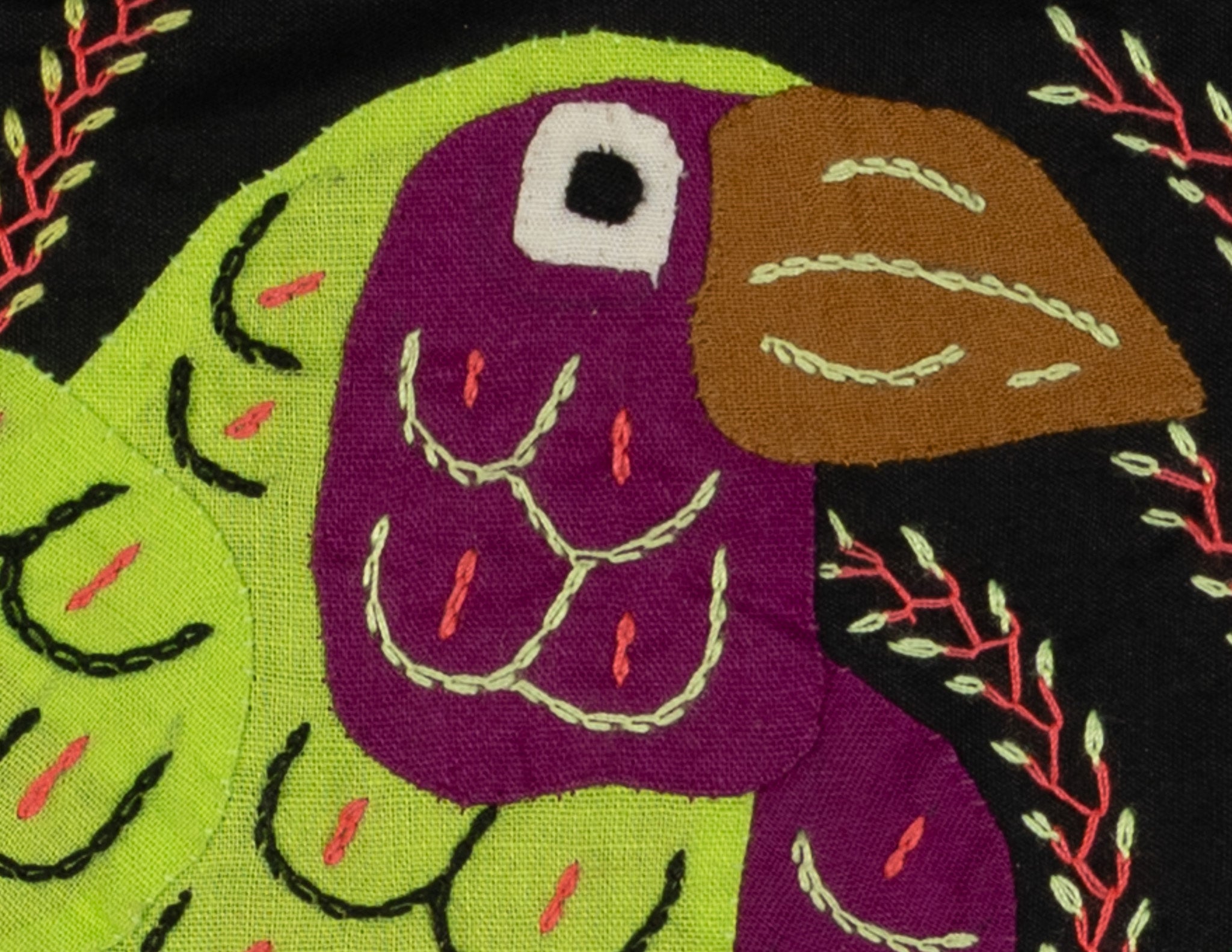 Multi-Color Parrot Bird Green And Purple Molita