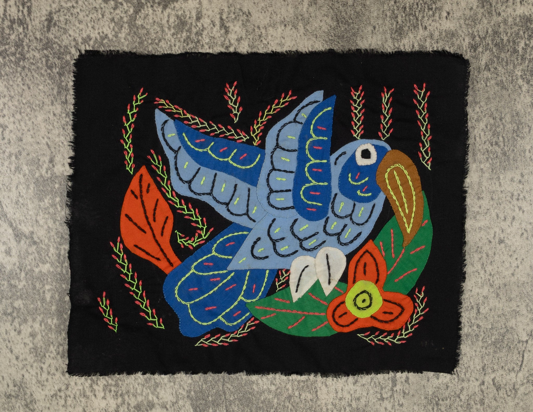 Multi-Color Bird Blue And Orange Molita