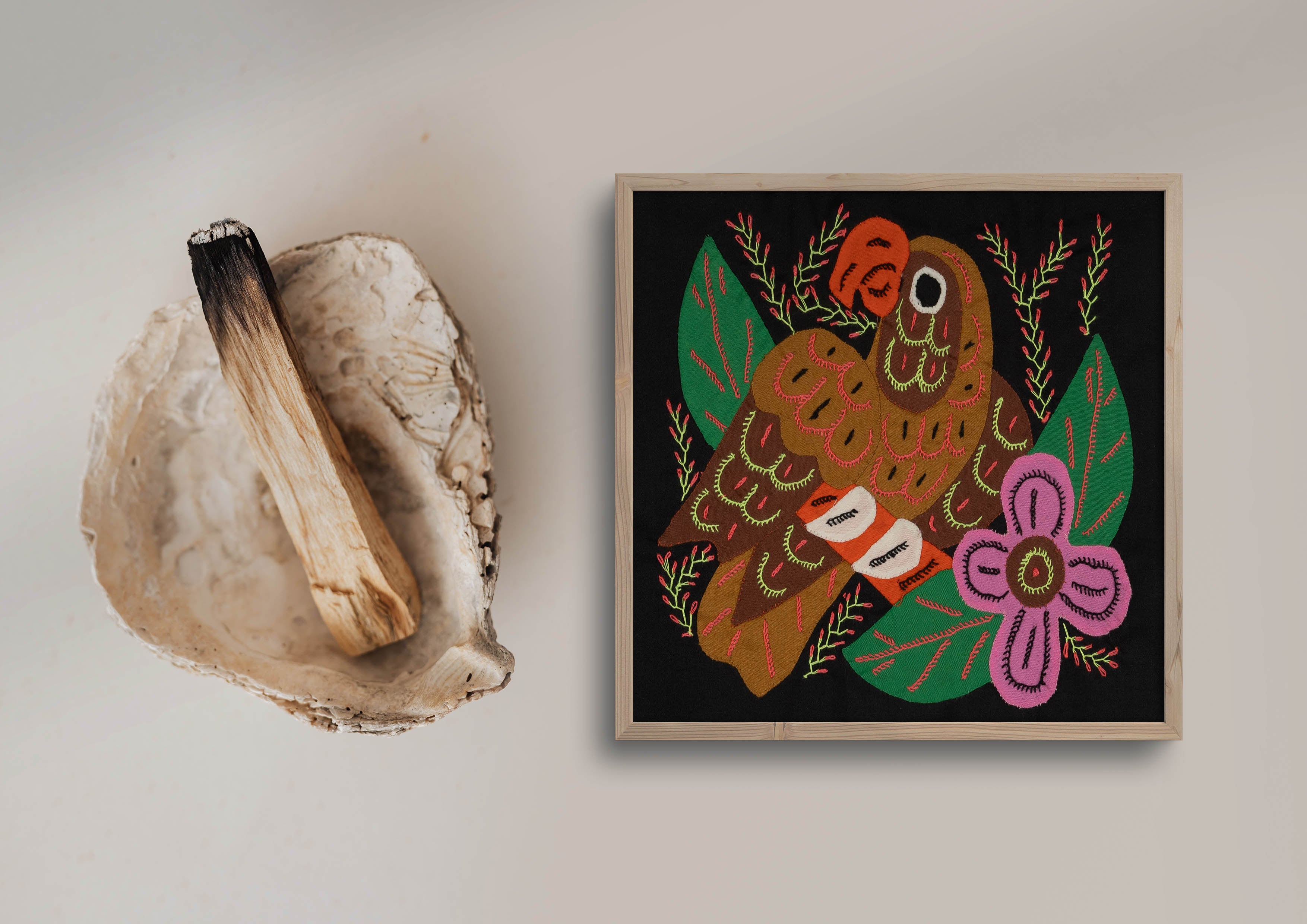Multi-Color Parrot Bird Pink And Brown Molita