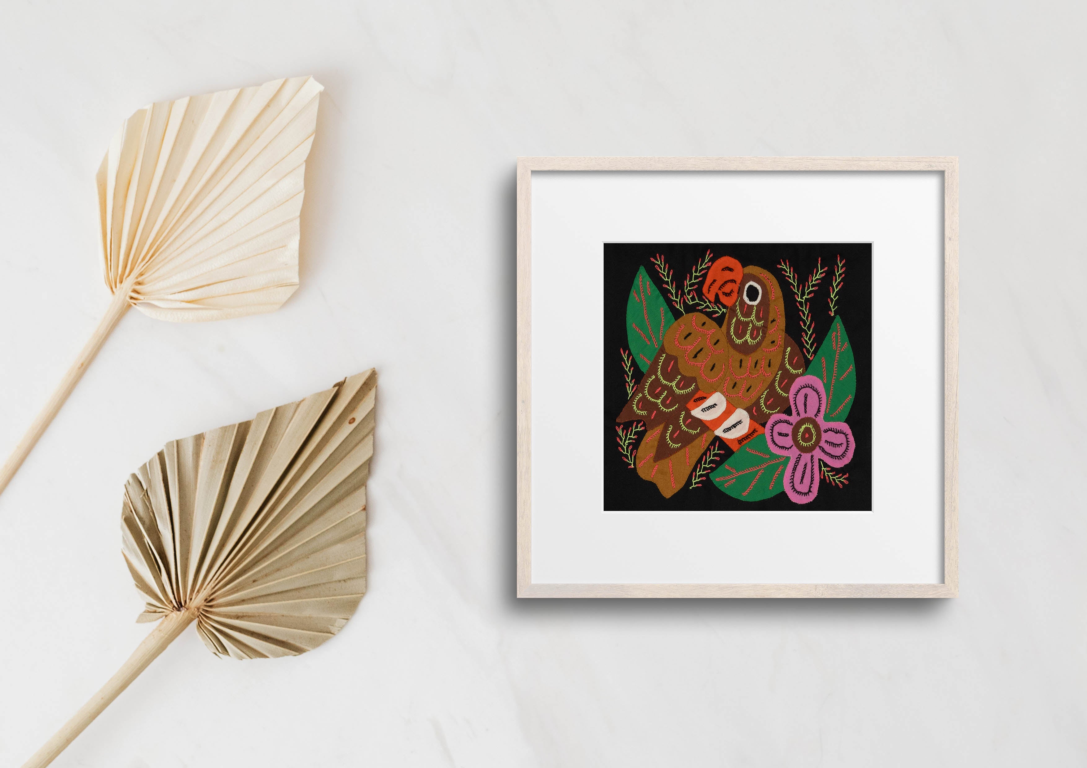 Multi-Color Parrot Bird Pink And Brown Molita
