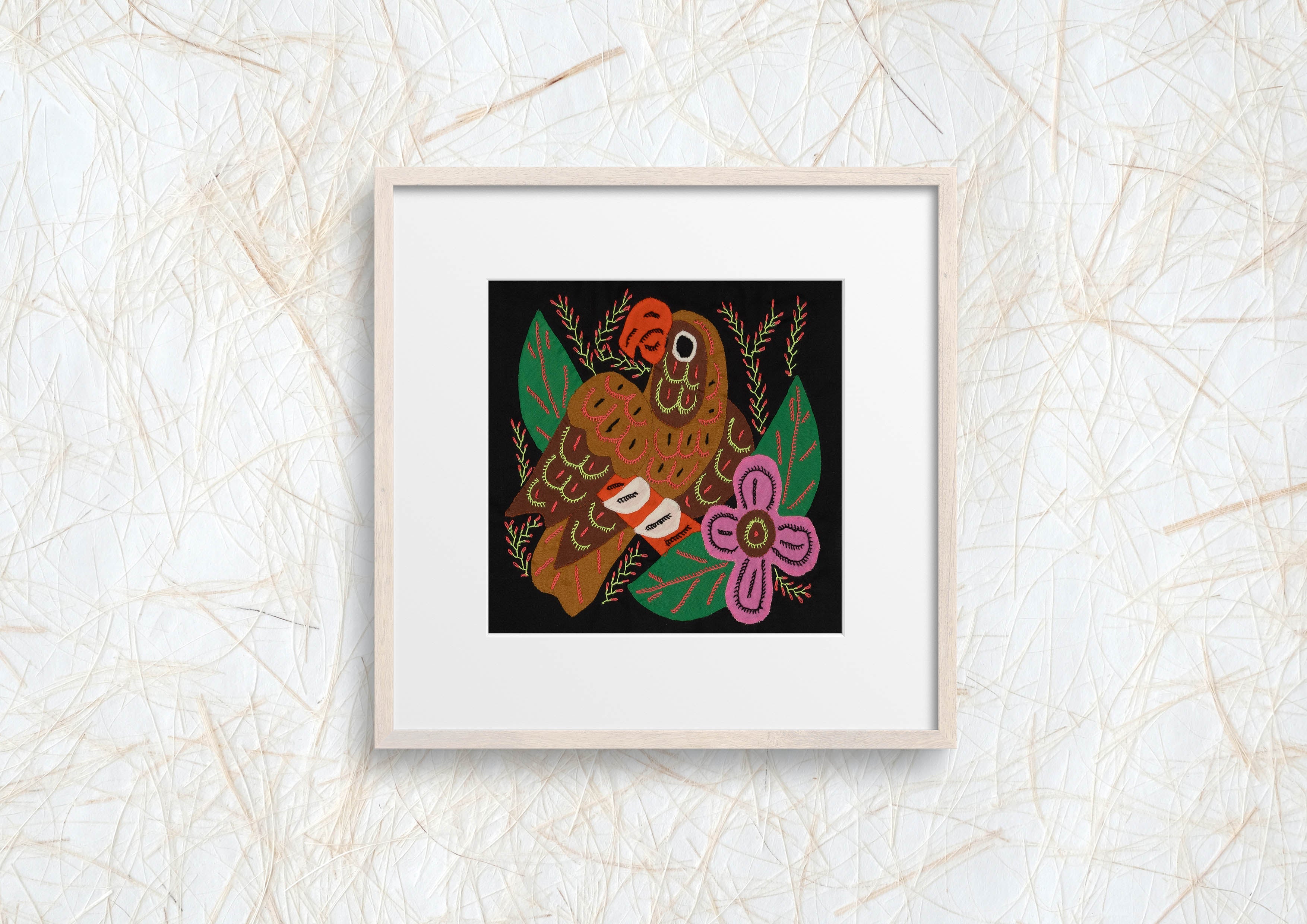 Multi-Color Parrot Bird Pink And Brown Molita