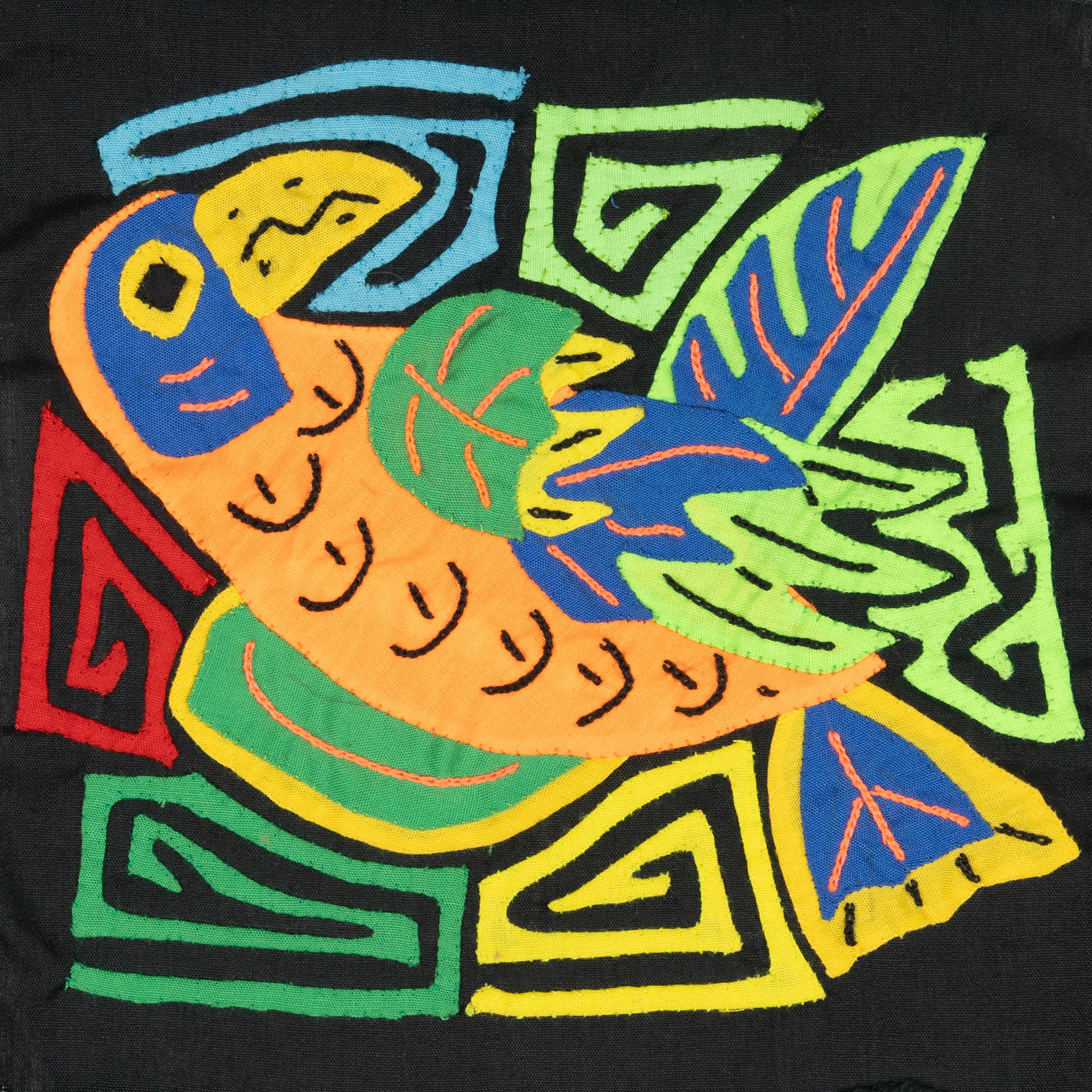 Multicolor Orange And Blue Bird Molita