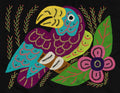 Multi-Color Parrot Bird Blue And Purple Molita