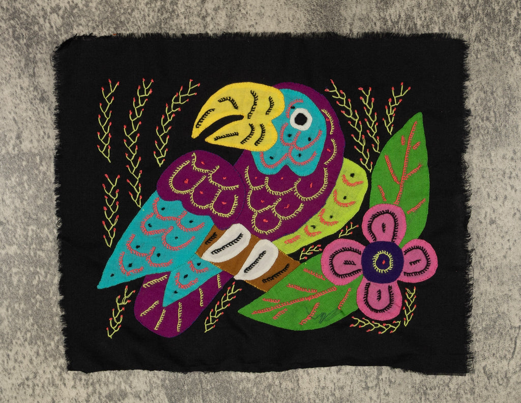 Multi-Color Parrot Bird Blue And Purple Molita