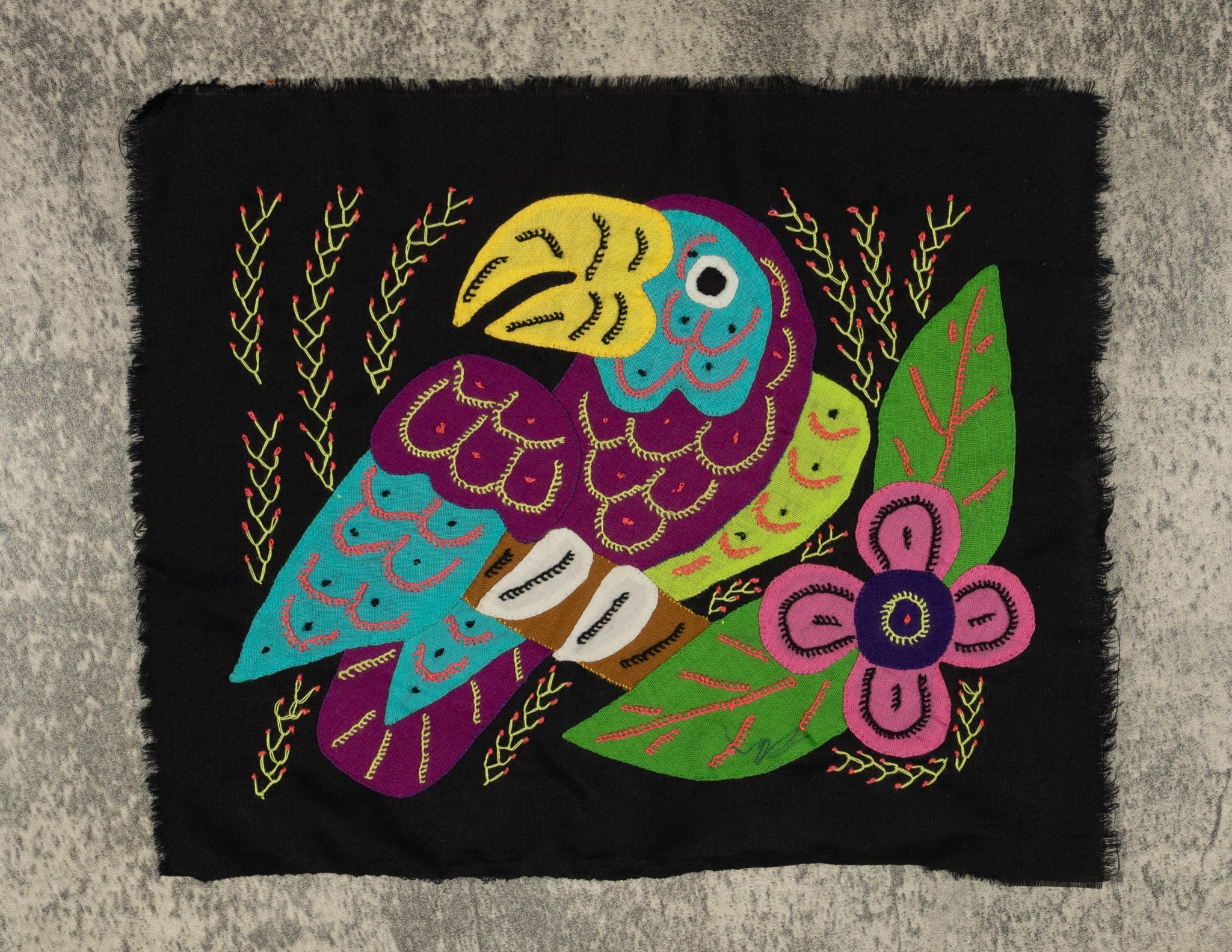 Multi-Color Parrot Bird Blue And Purple Molita