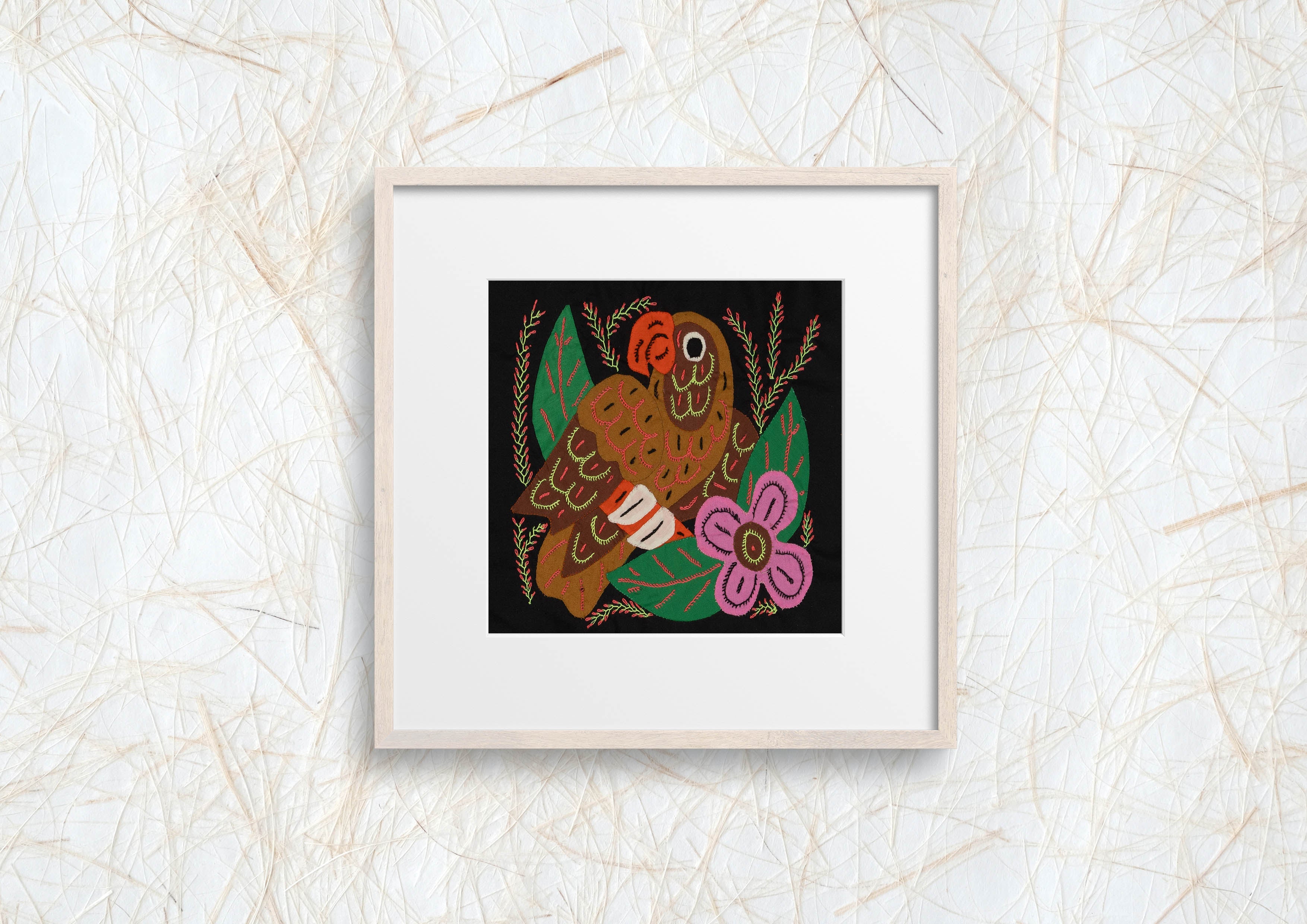 Multi-Color Parrot Bird Pink And Brown Molita