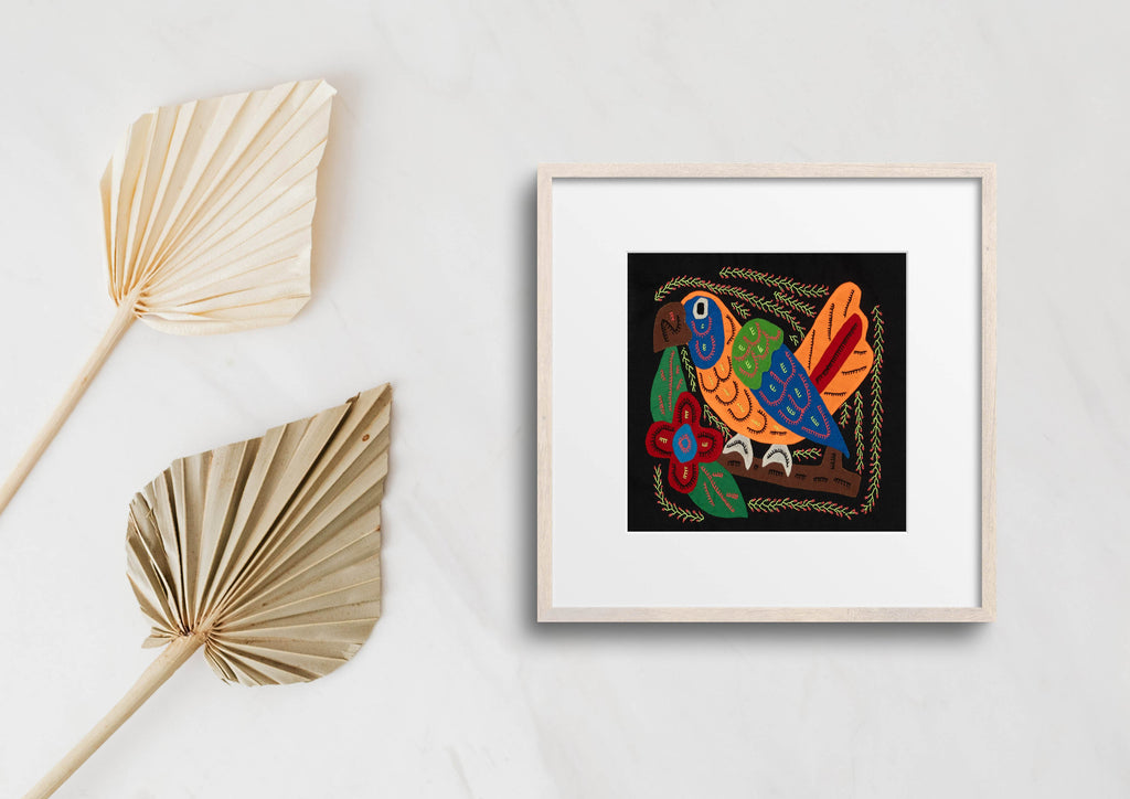 Multi-Color Parrot Bird Blue And Orange Molita