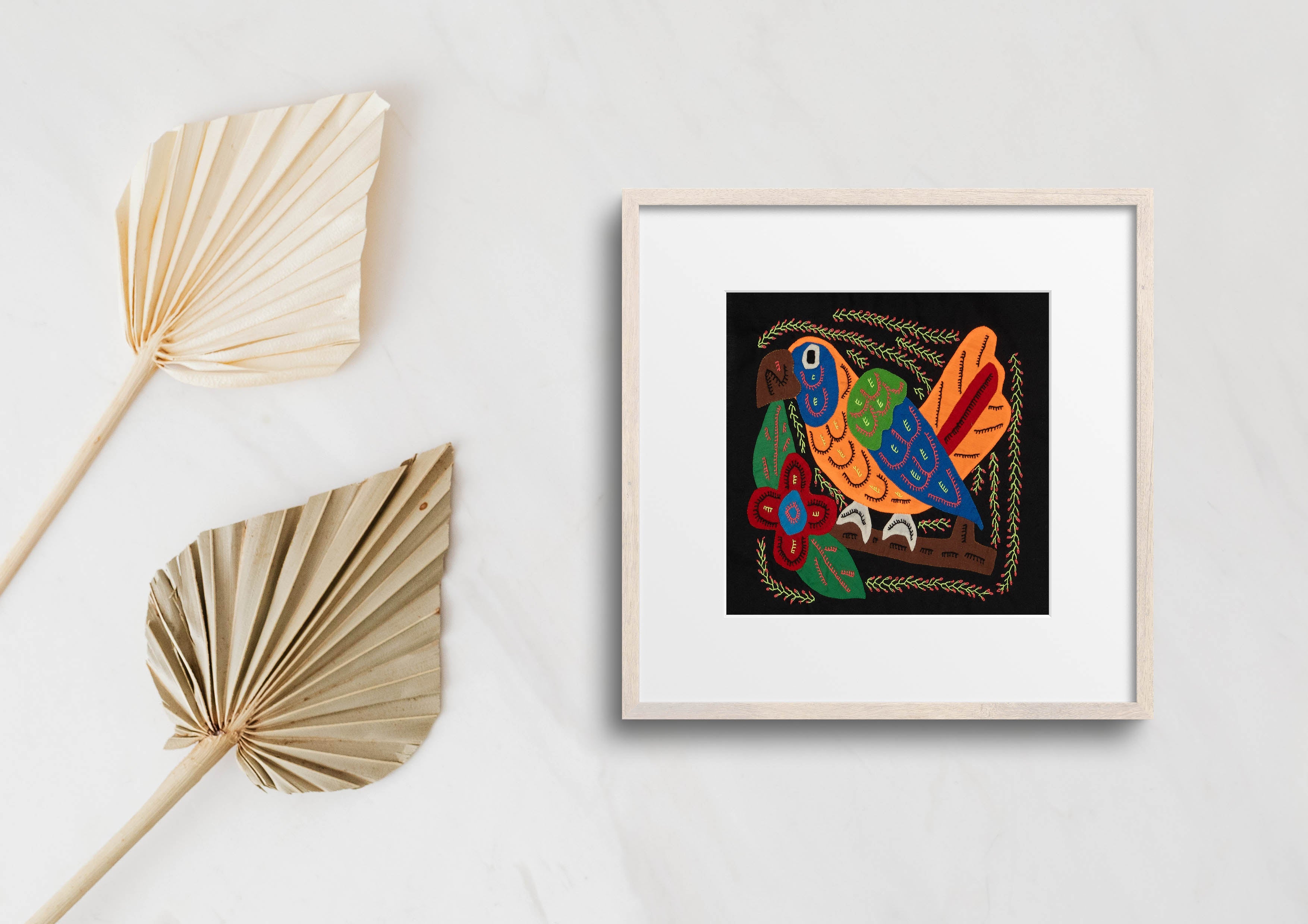 Multi-Color Parrot Bird Blue And Orange Molita