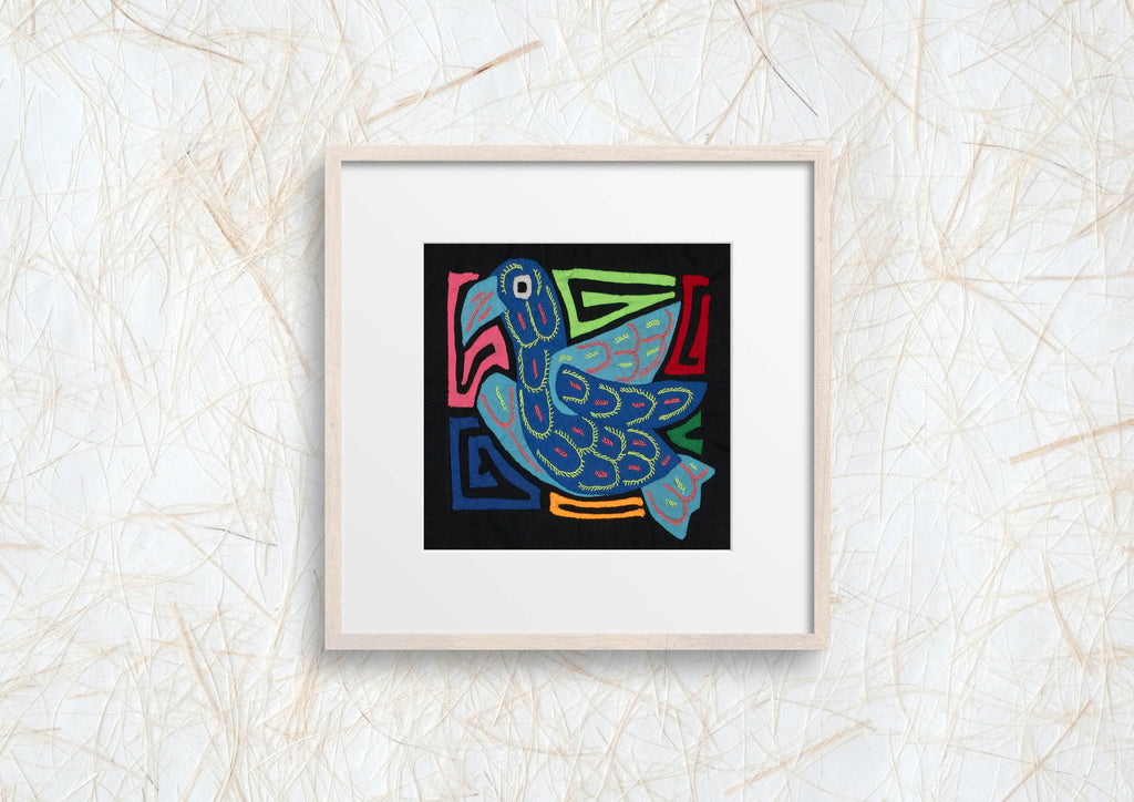 Multi-Color Parrot Bird Blue And Navy Molita