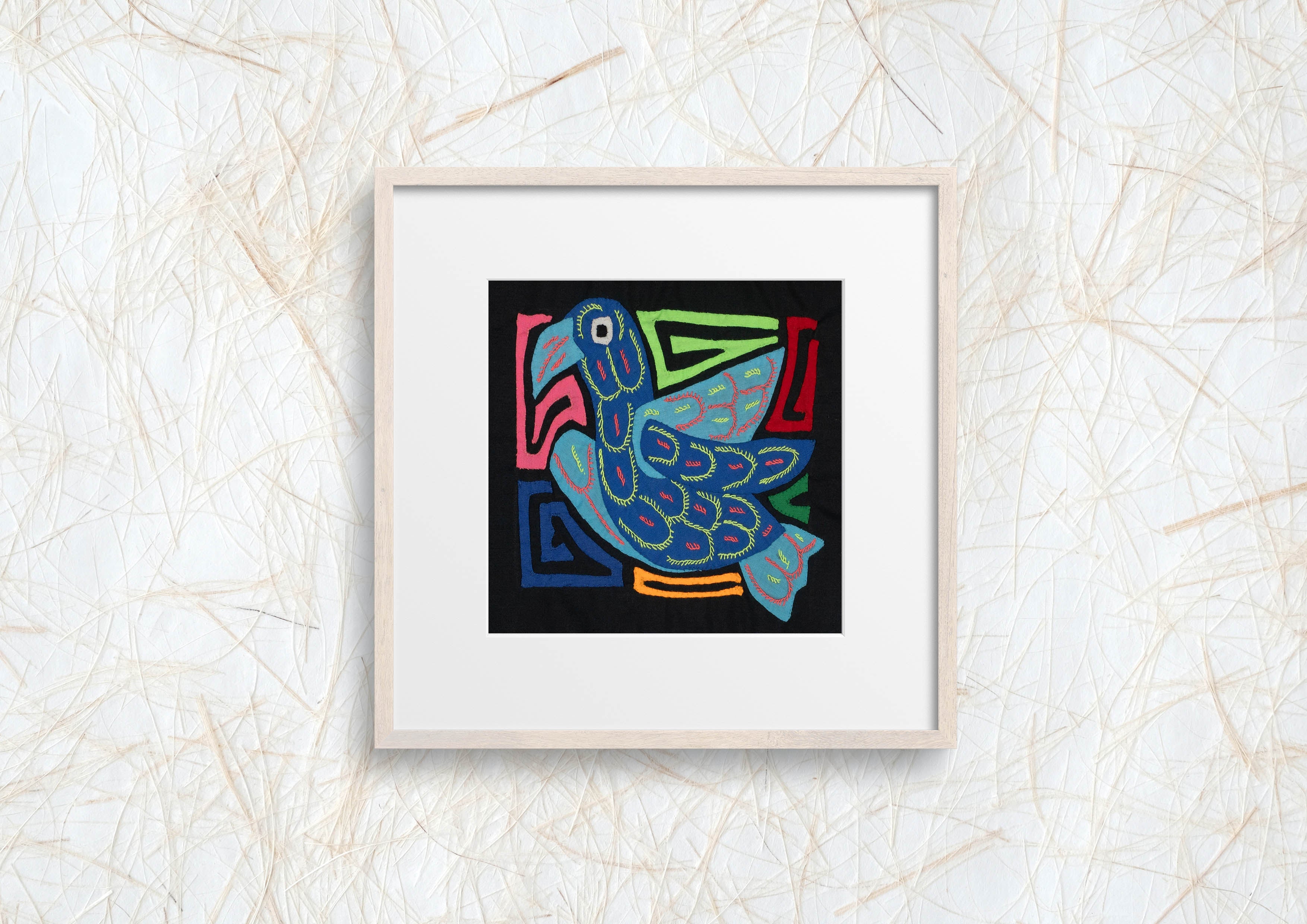 Multi-Color Parrot Bird Blue And Navy Molita