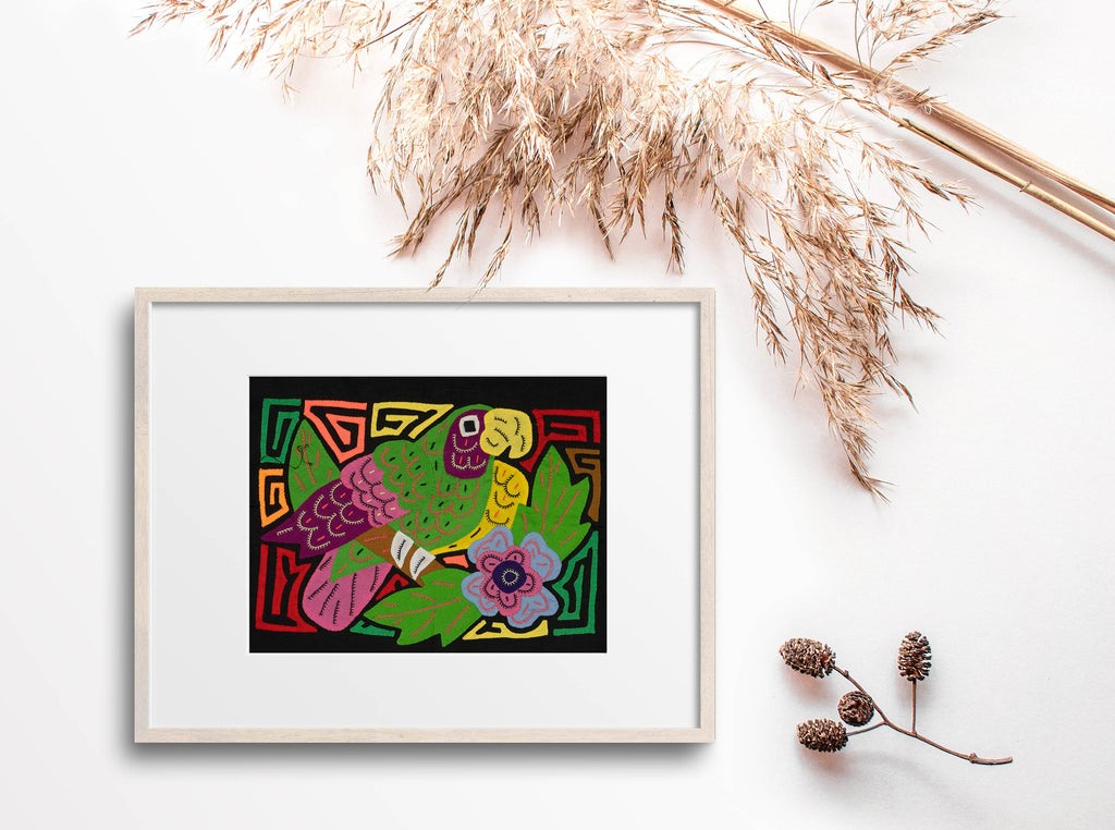 Multi-Color Parrot Bird Green And Pink Molita