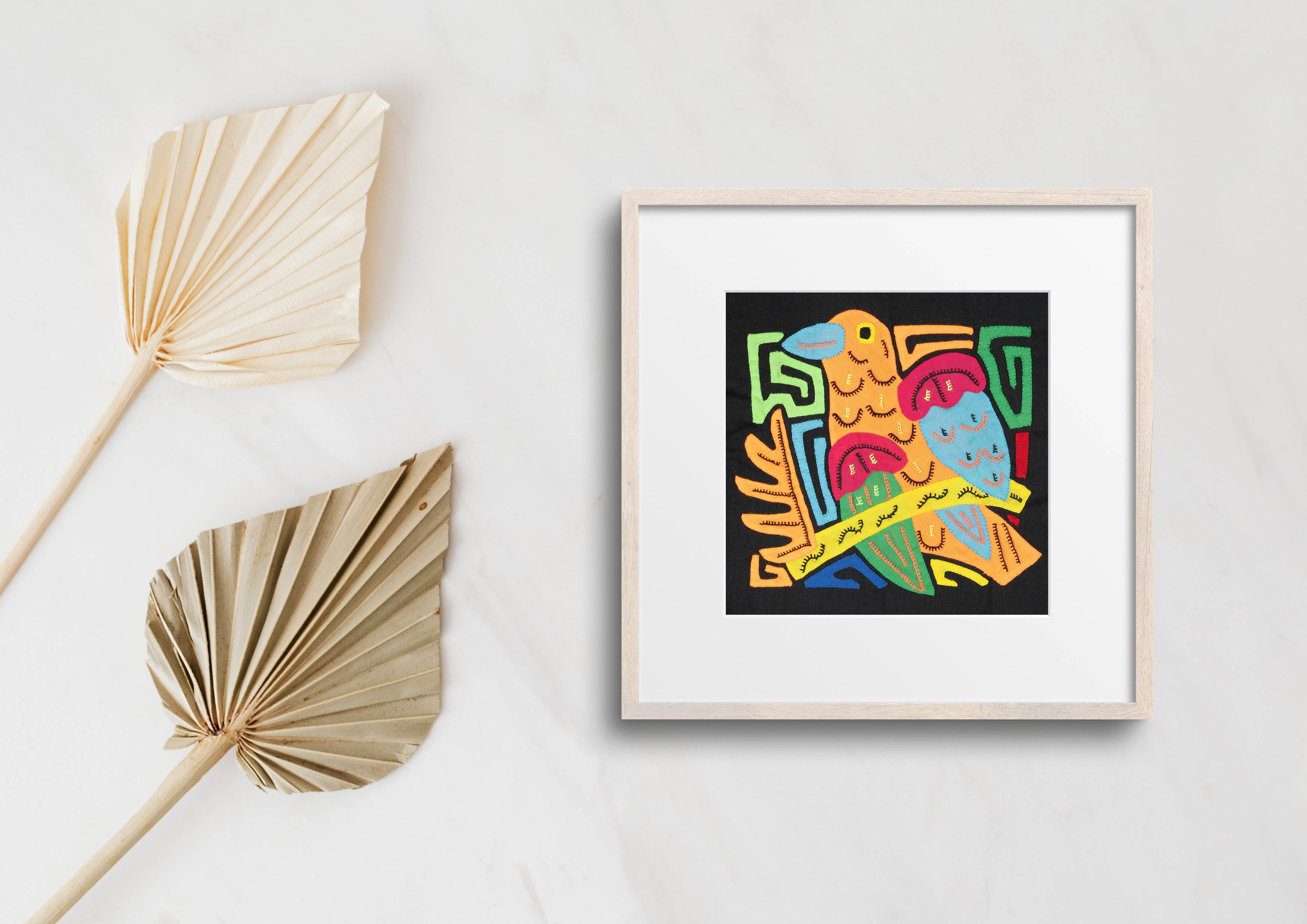 Multicolor Orange Red And Blue Bird Molita