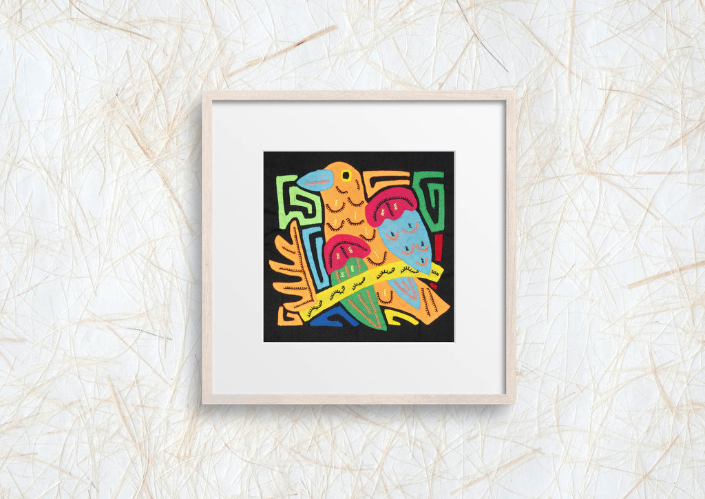 Multicolor Orange Red And Blue Bird Molita