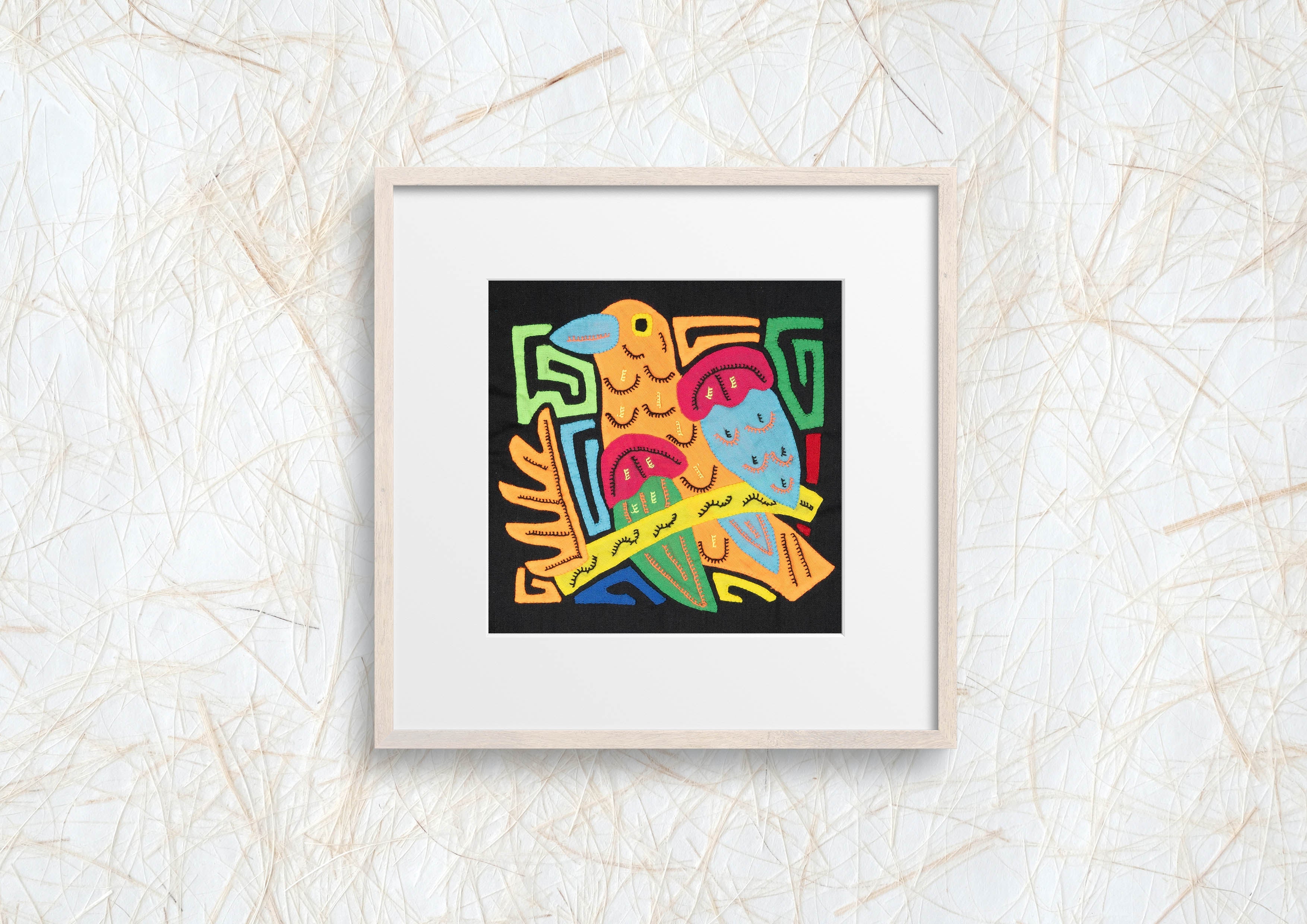Multicolor Orange Red And Blue Bird Molita
