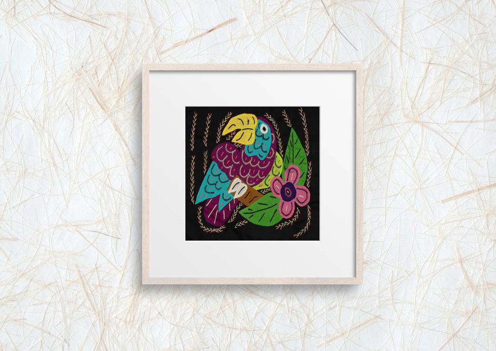 Multi-Color Parrot Bird Blue And Purple Molita