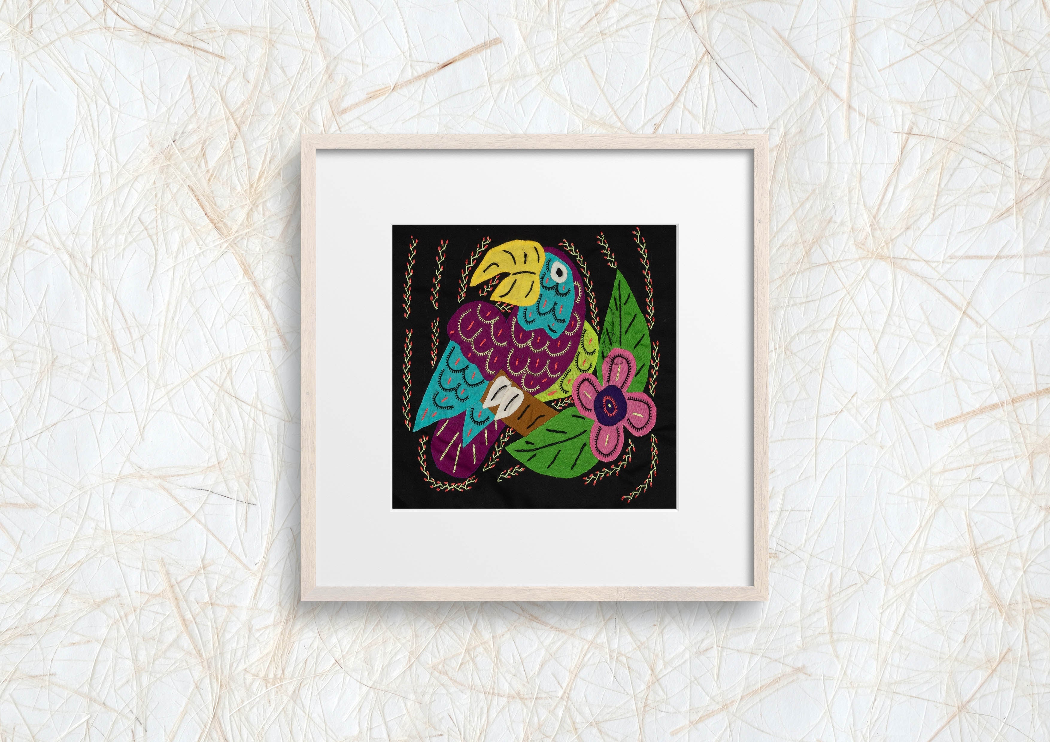 Multi-Color Parrot Bird Blue And Purple Molita