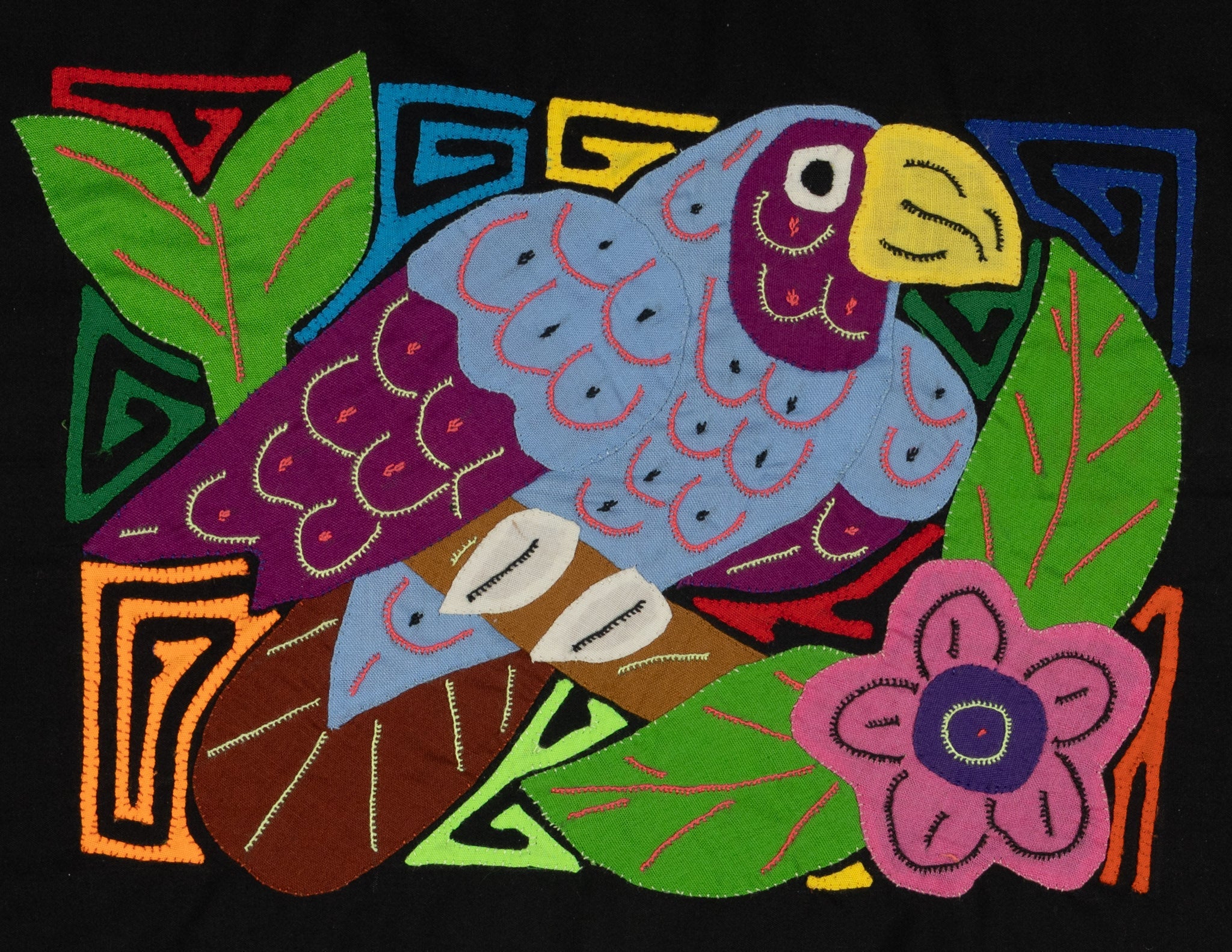 Multi-Color Parrot Bird Gray And Purple Molita