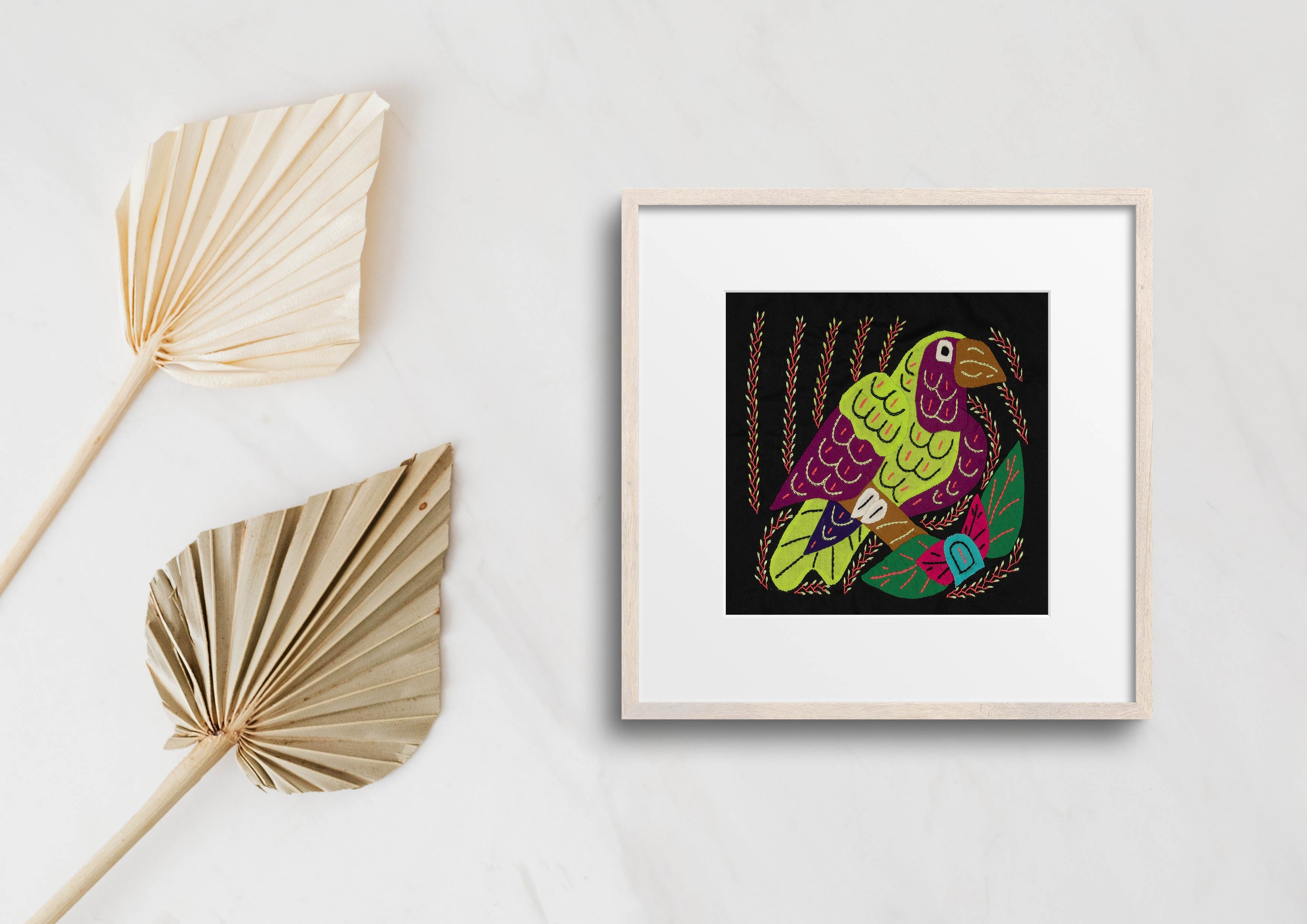 Multi-Color Parrot Bird Green And Purple Molita