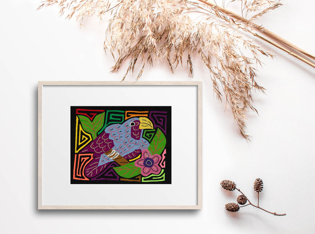 Multi-Color Bird Gray And Purple Molita