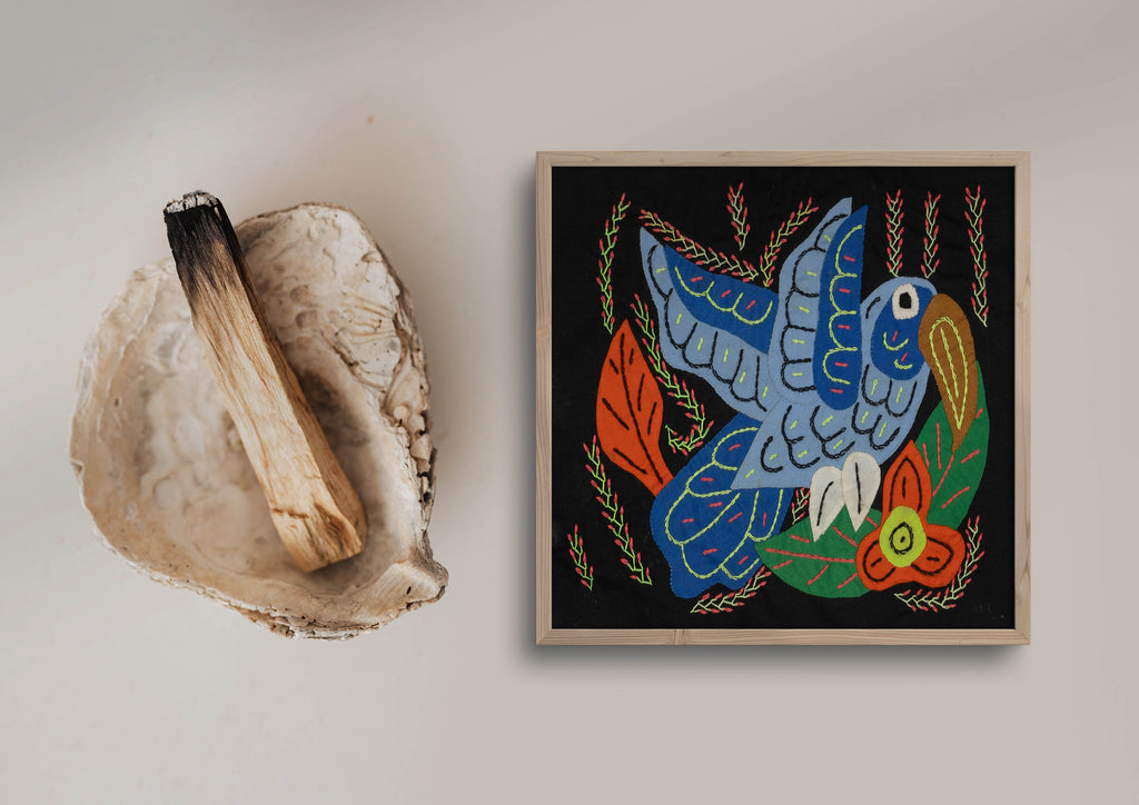 Multi-Color Bird Blue And Orange Molita