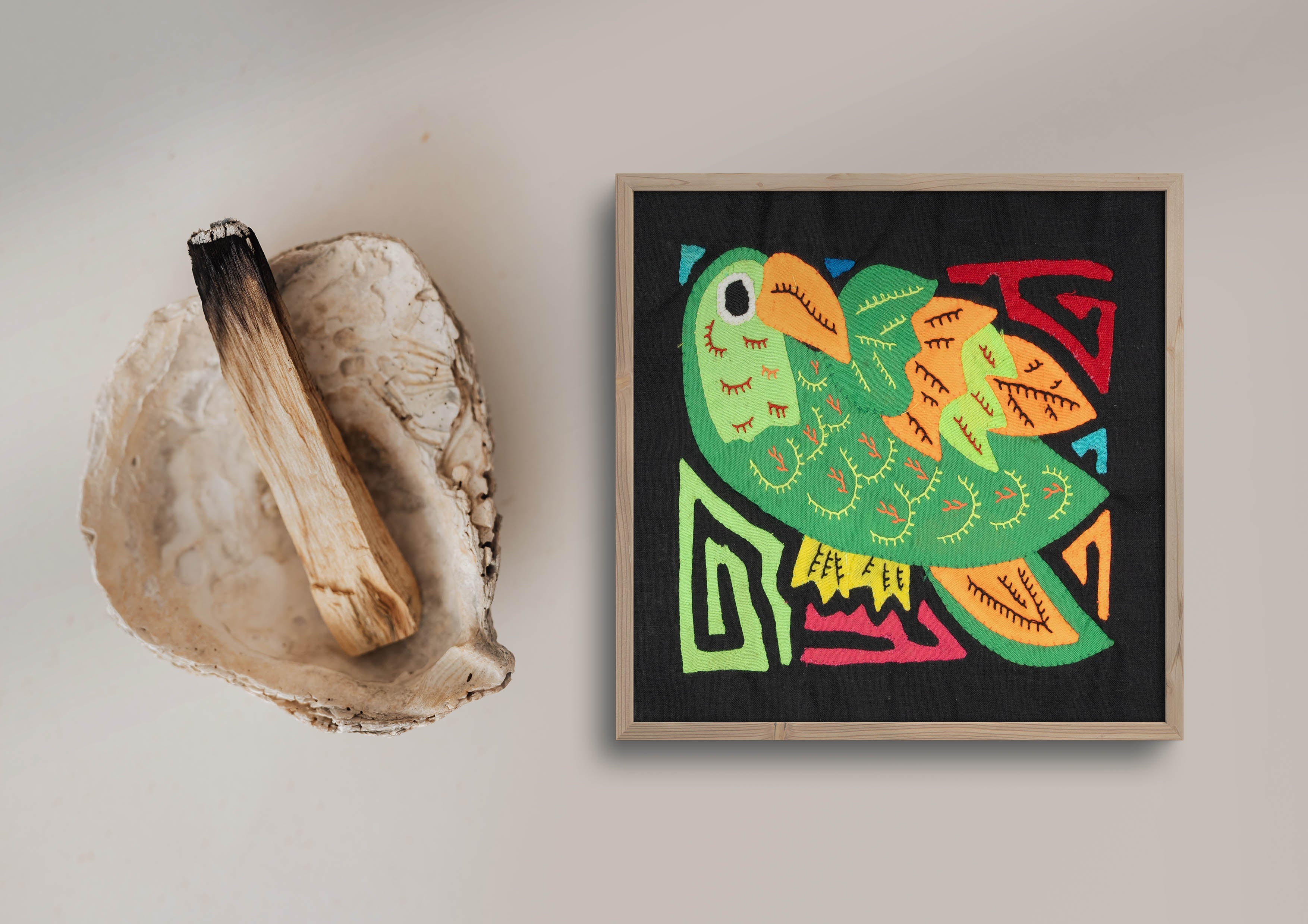 Multicolor Orange And Green Bird Molita