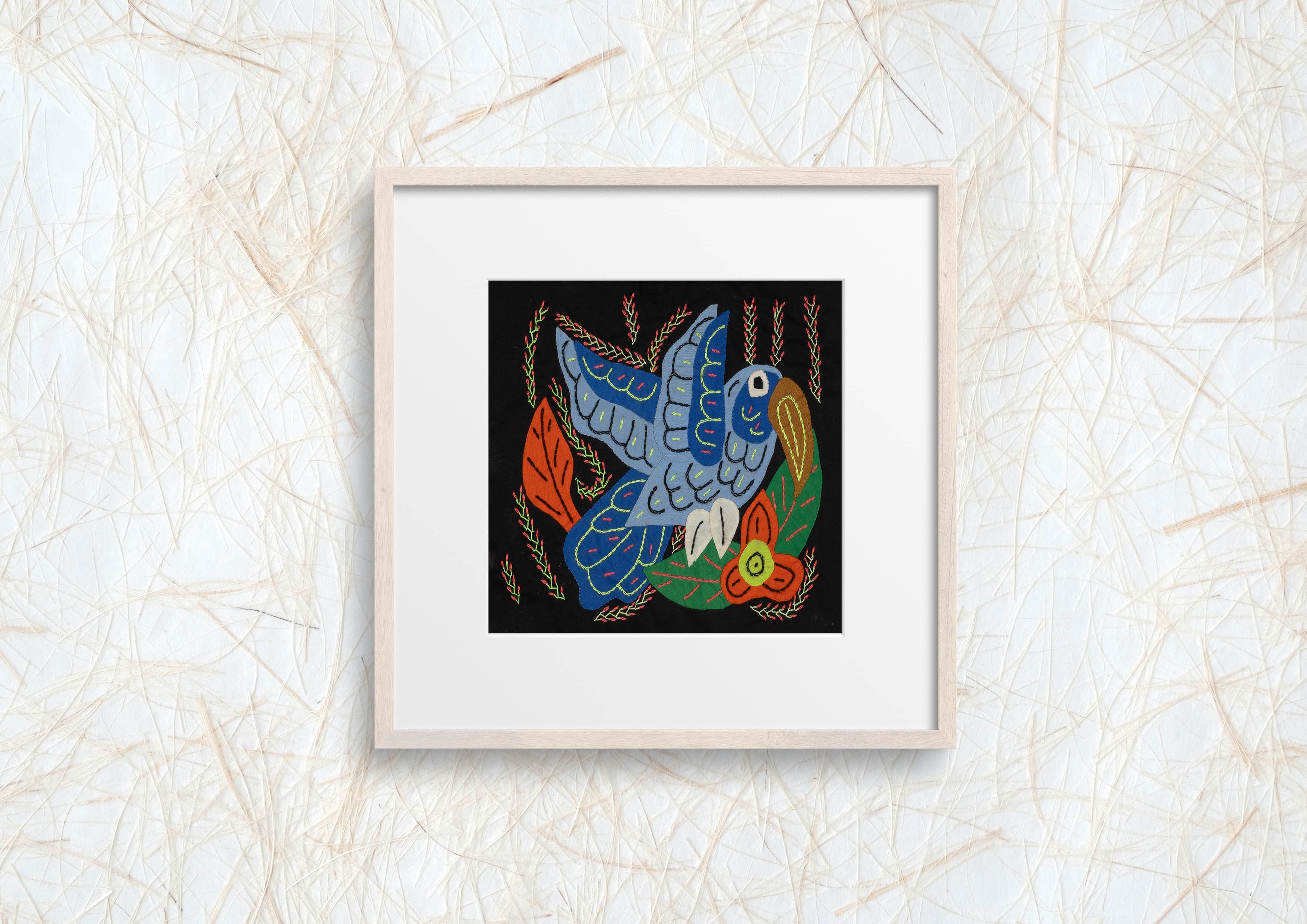 Multi-Color Bird Blue And Orange Molita