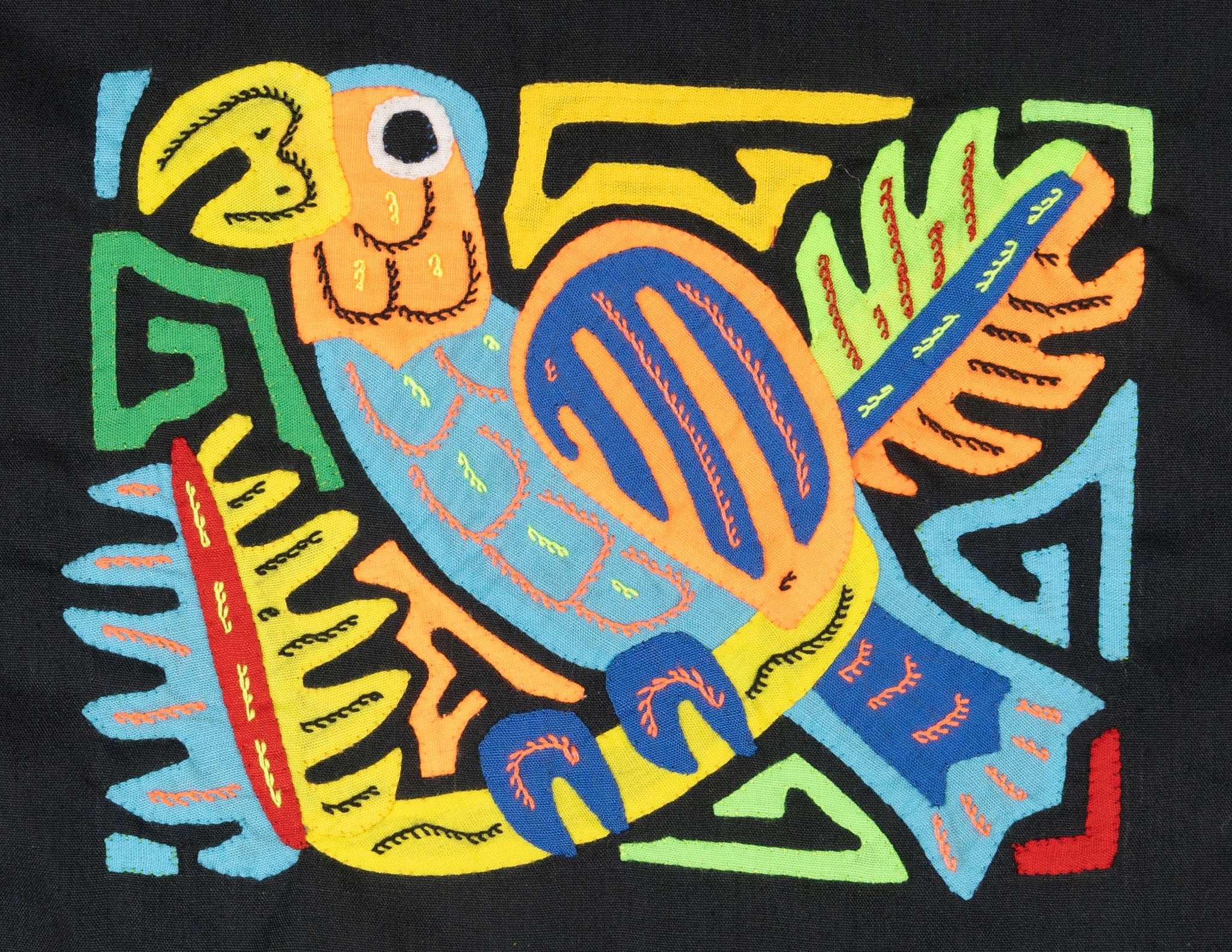 Multicolor Orange And Blue Bird Molita