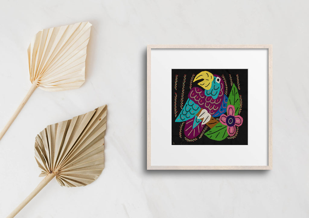 Multi-Color Bird Blue And Purple Molita