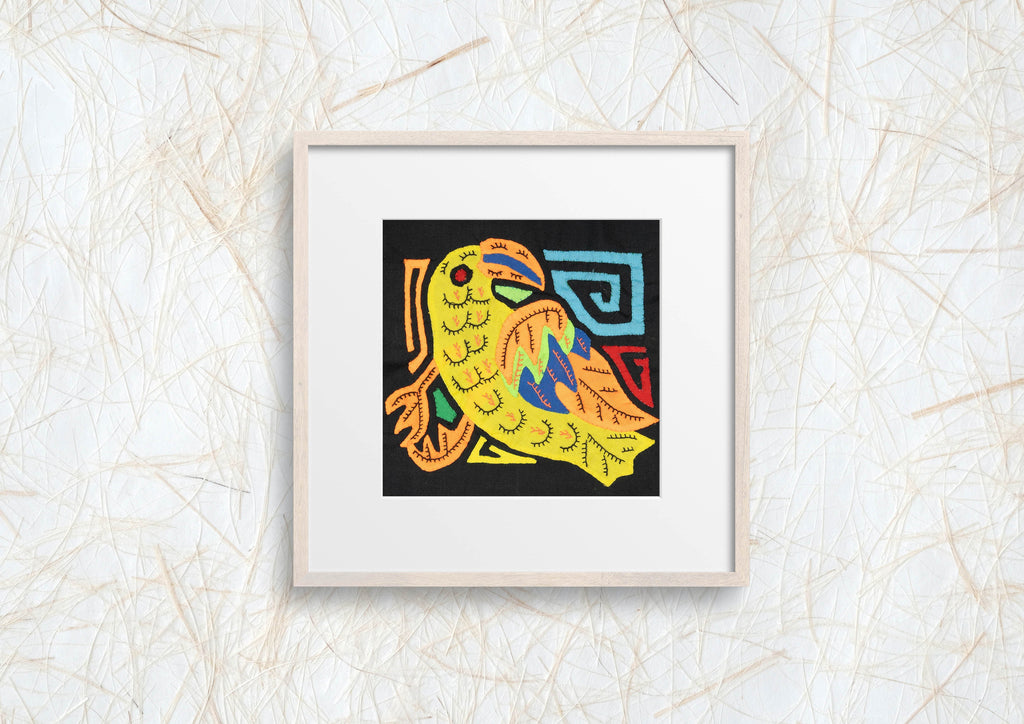 Multicolor Orange And Chartruce Bird Molita