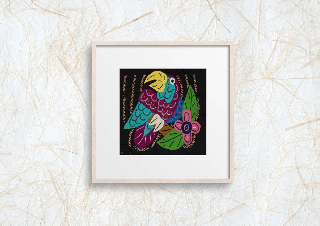 Multi-Color Bird Blue And Purple Molita