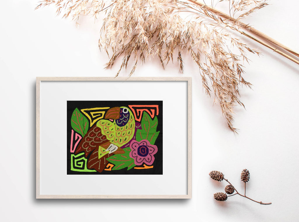 Multi-Color Bird Green And Purple Molita