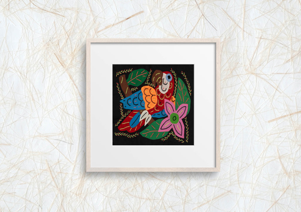 Multi-Color Parrot Bird Blue And Red Molita