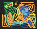 Multicolor Orange Blue And Black Bird Molita